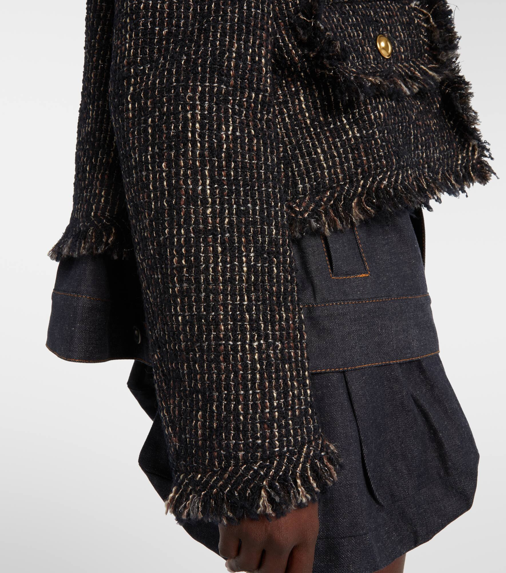 Wool-blend and cotton jacket - 5