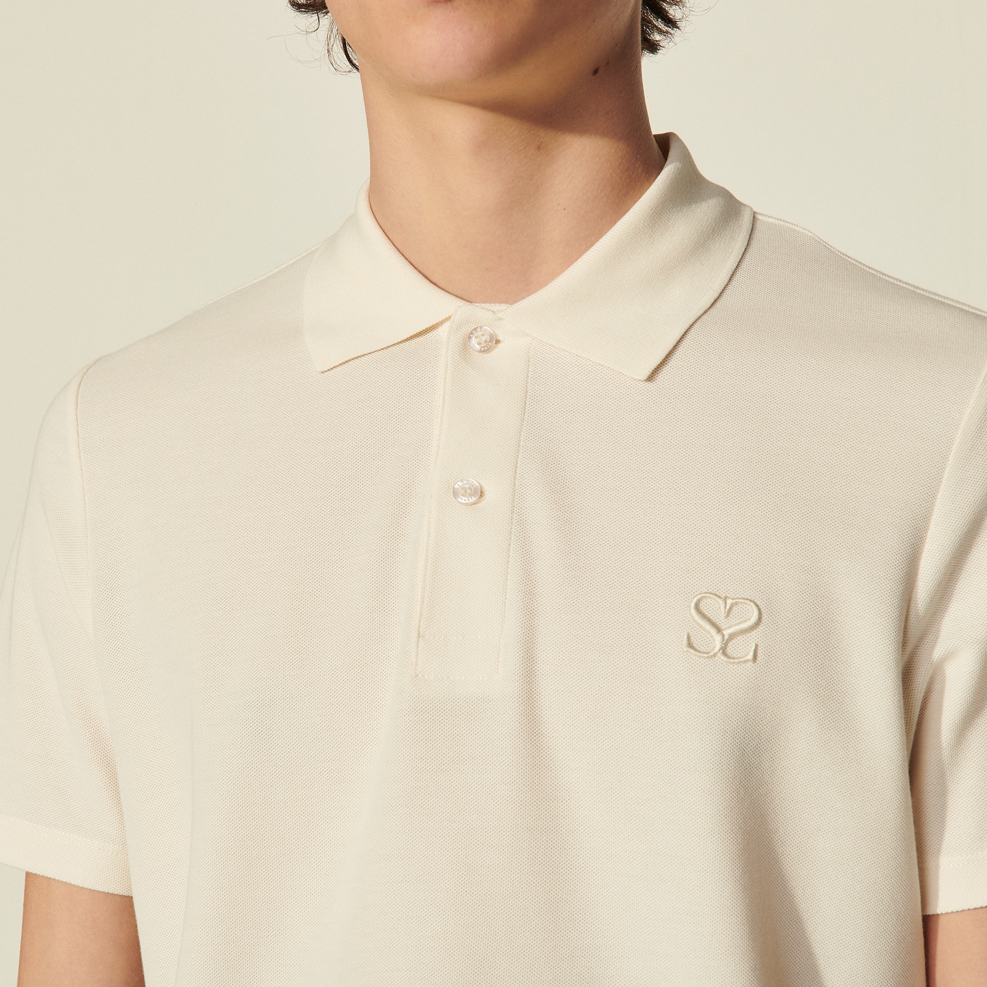 Embroidered cotton piqué polo shirt - 4