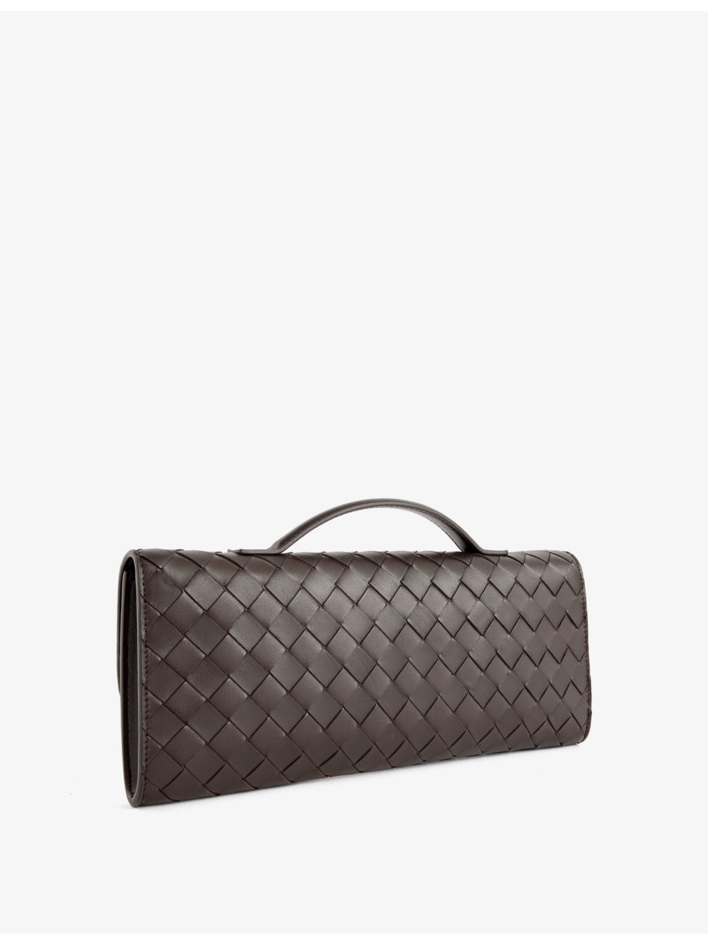 Andiamo Long intrecciato-weave leather clutch - 3