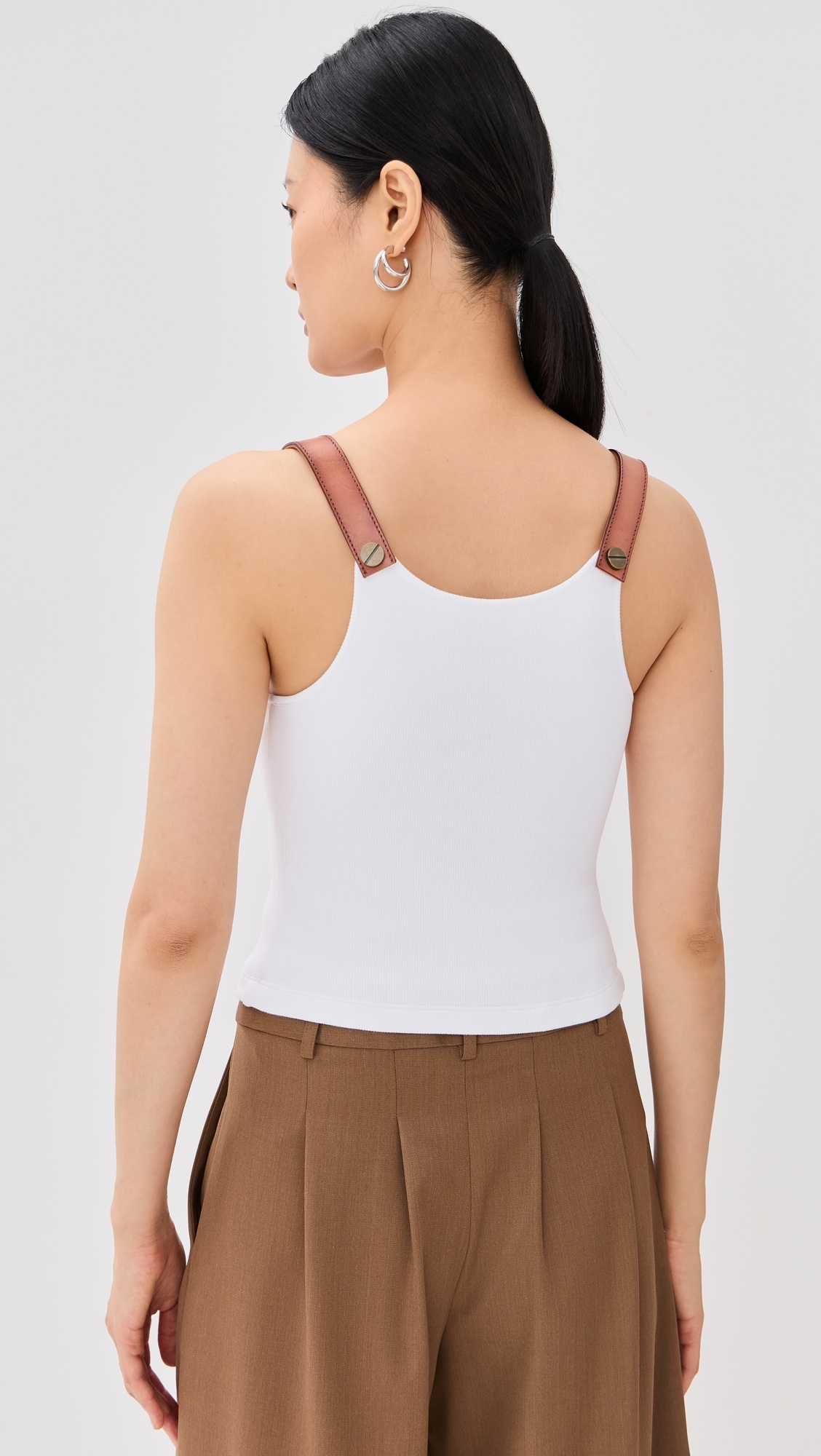 Leather Strap Tank Top - 2