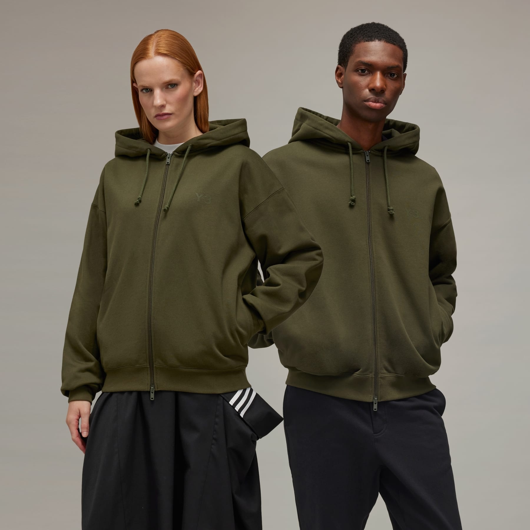 Y-3 Brushed Terry Zip Hoodie - 3