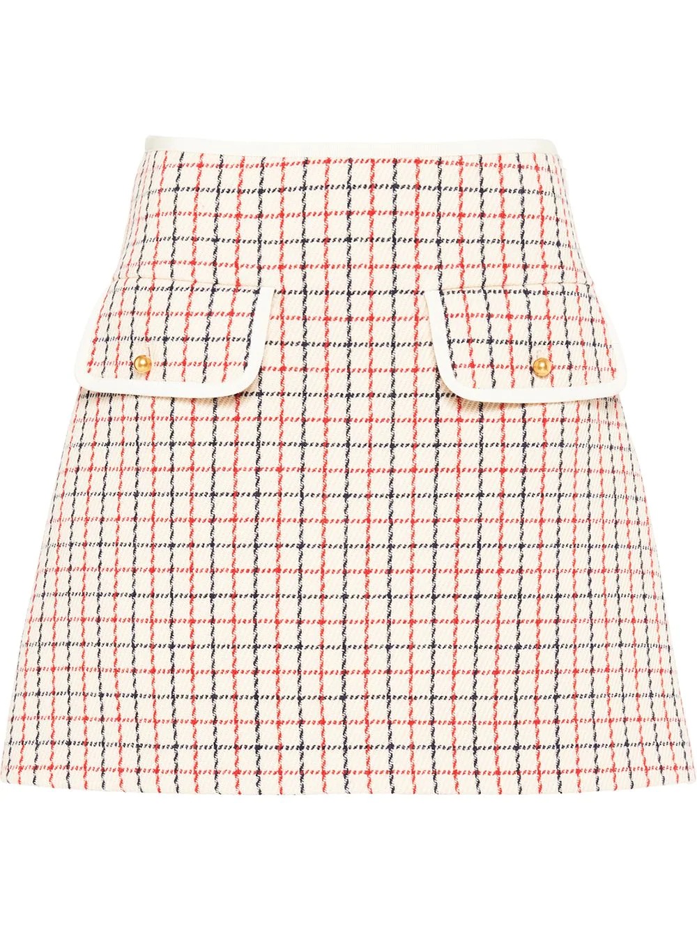 checked mini skirt - 1