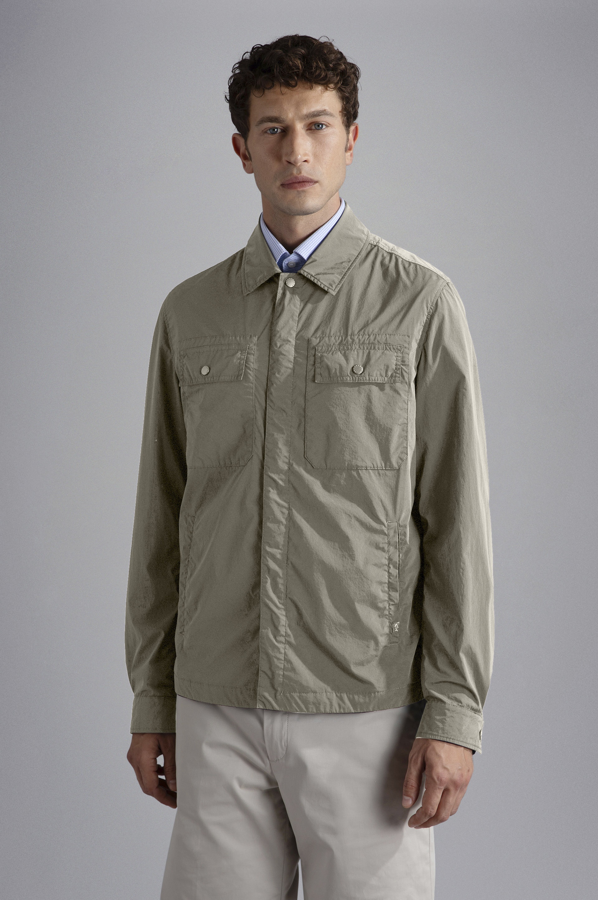 GARMENT DYED STRETCH ECONYL® NYLON SHACKET - 6