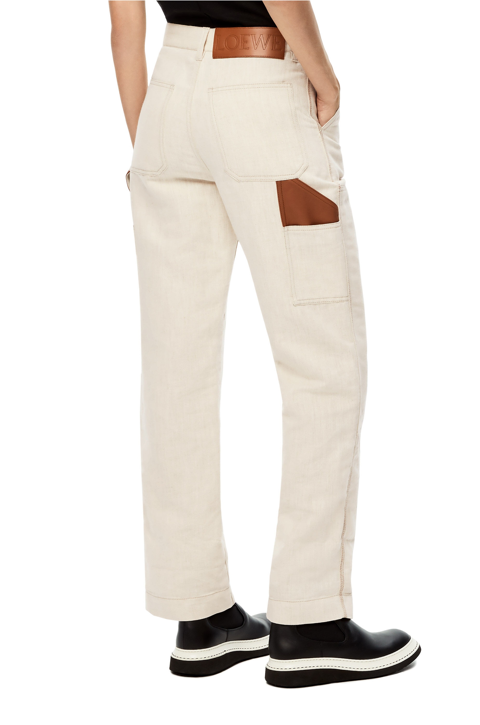 Utilitarian trousers in cotton and linen - 4