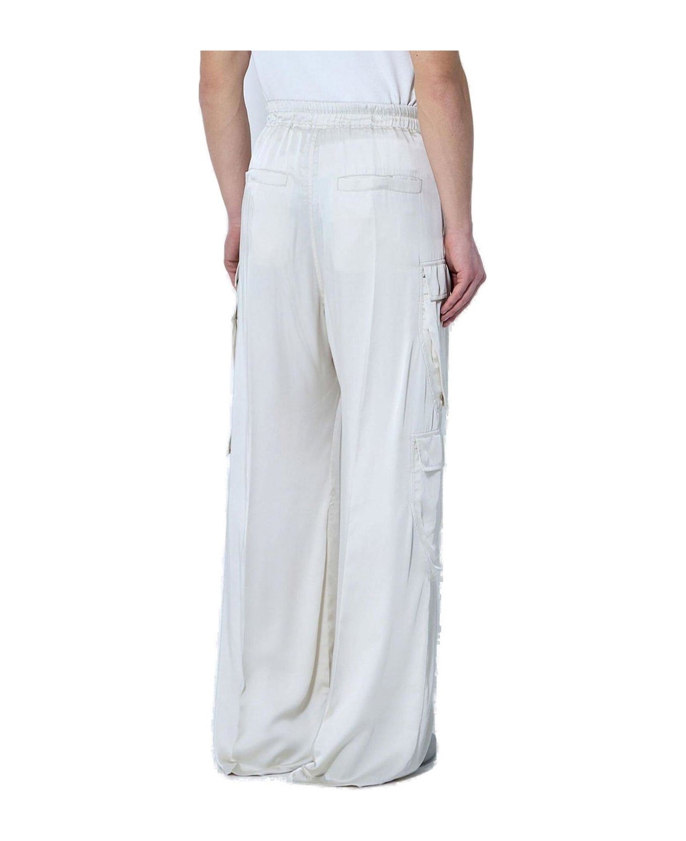 Satin Drawstring Cargo Pants - 2