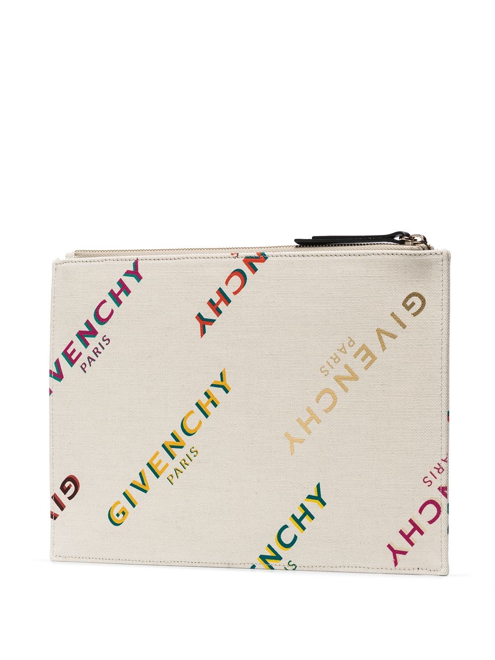 rainbow logo print clutch - 3