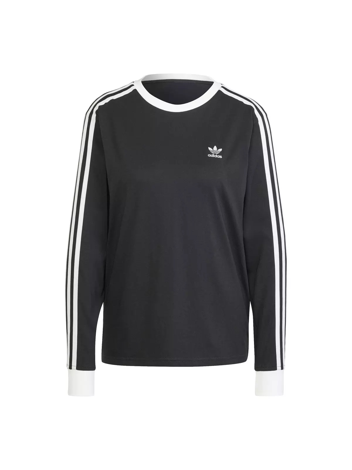 Originals Women's Adicolor 3-Stripes Regular Long-Sleeve T-Shirt -Black - 6