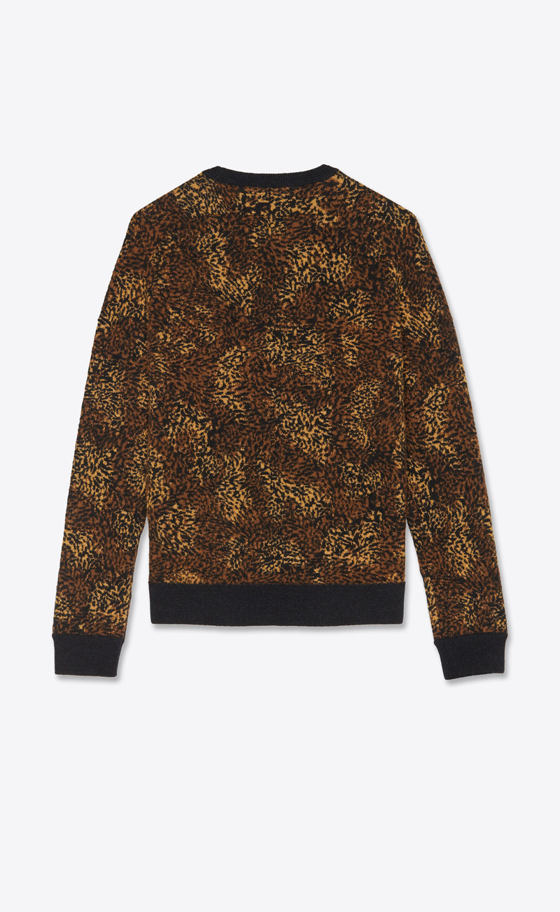 knitted sweater in leopard-print jacquard 3