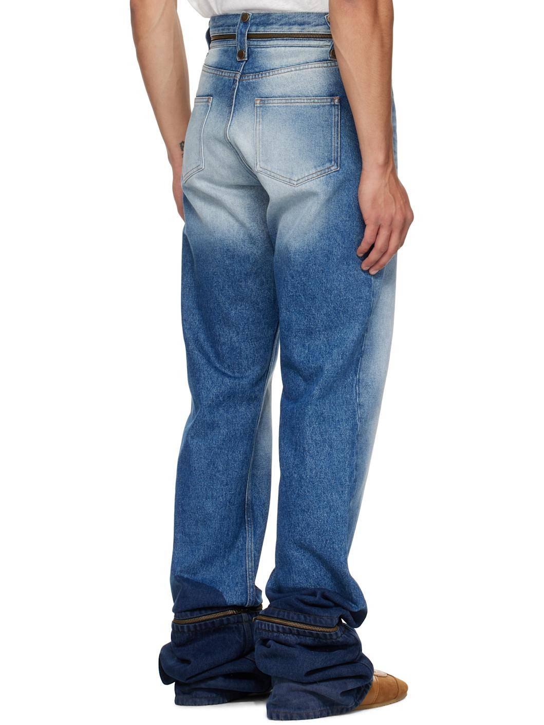 Blue Fitted Jeans - 3