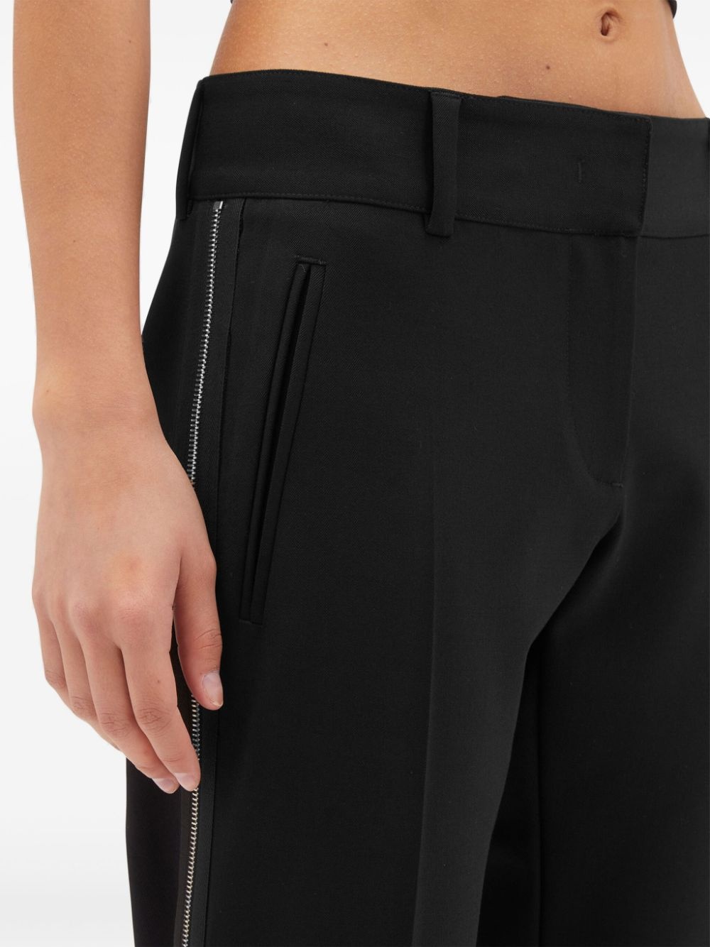 side-zip straight trousers - 5
