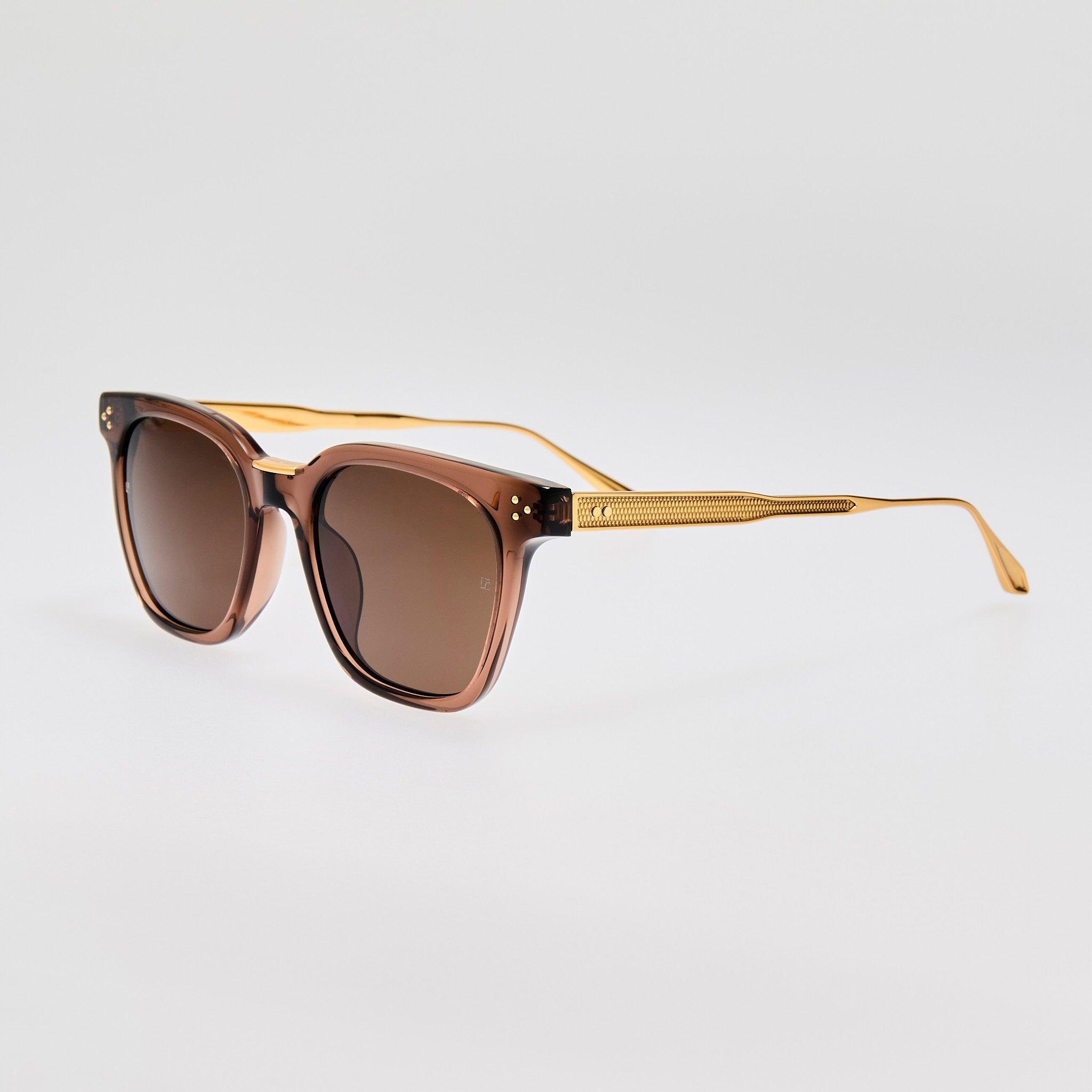 Evan Sunglasses in Brown and Gold - 2