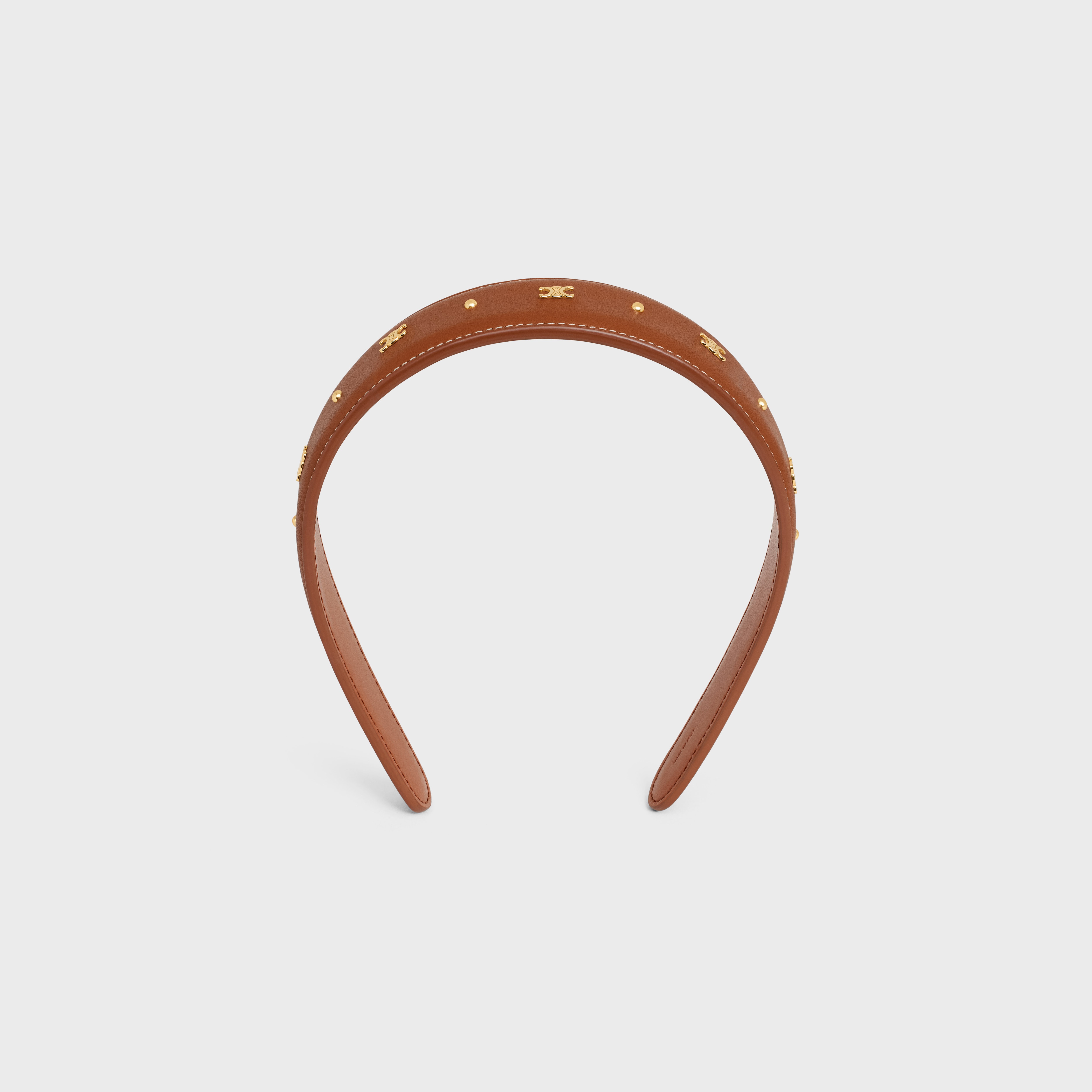 ☆【CELINE】☆(W) Triomphe Canvas Headband in Calfski.n☆ W) Celine Triomphe Canvas Headband in Calfskin Gold Tan | eBay