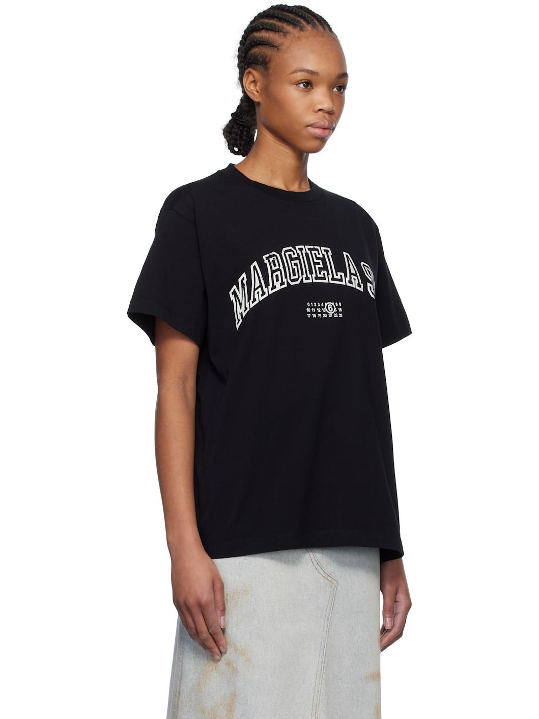 Black Varsity Print T-shirt - 2