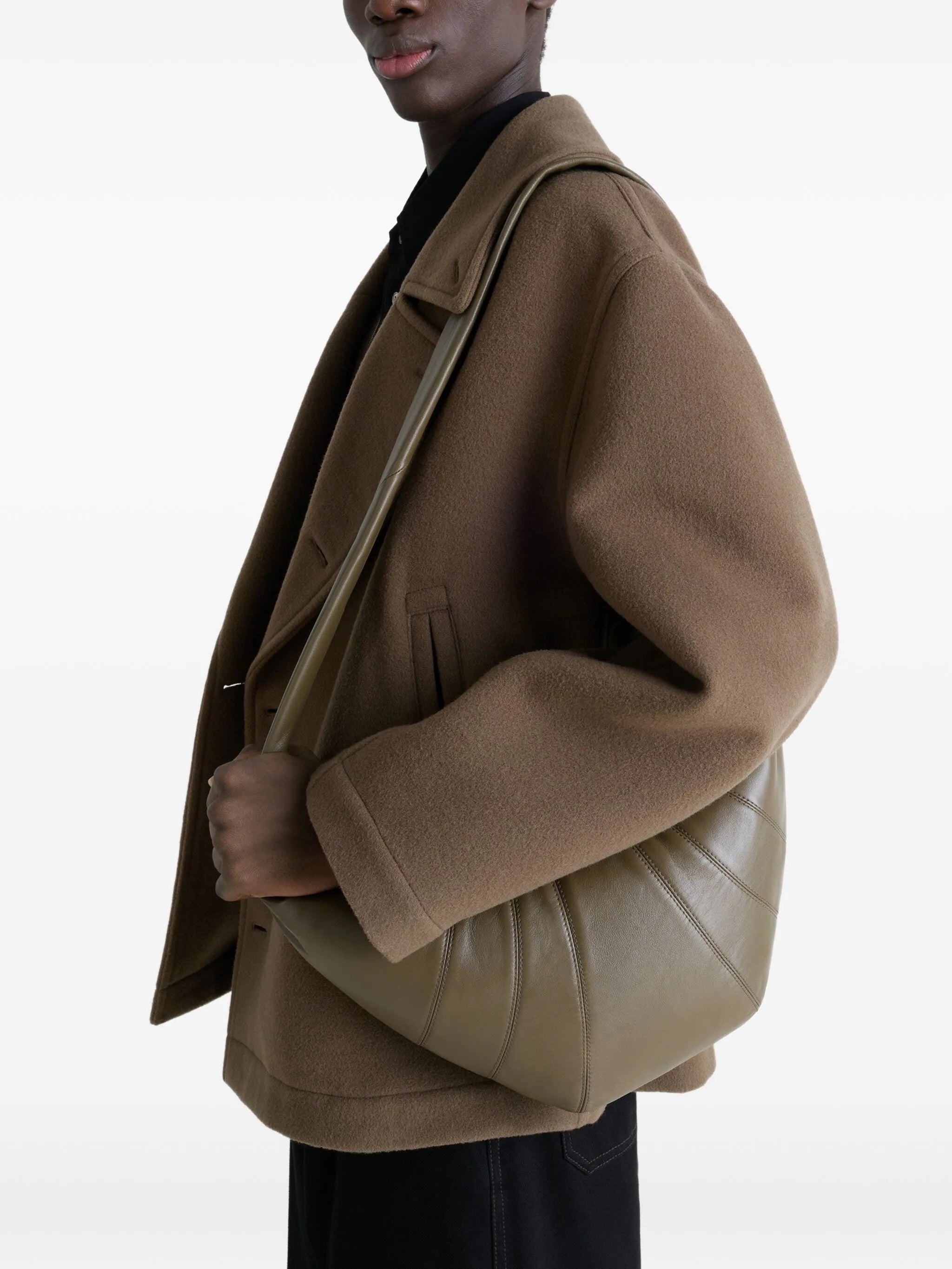 Lemaire Medium Croissant Panelled Shoulder Bag - 2