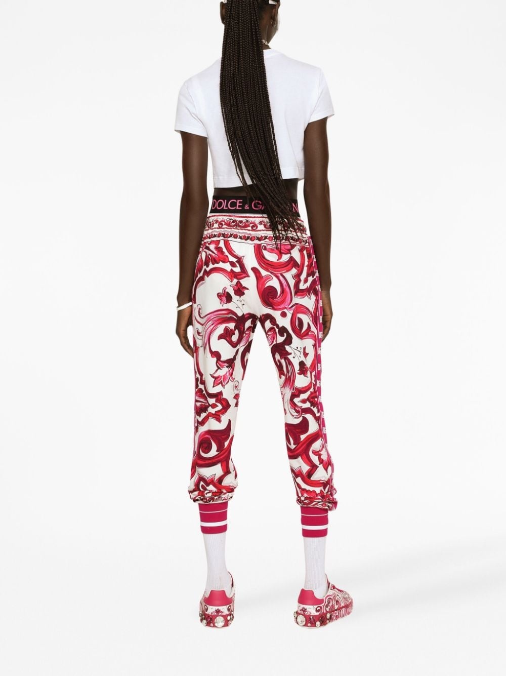 logo-embroidered crop T-shirt - 4