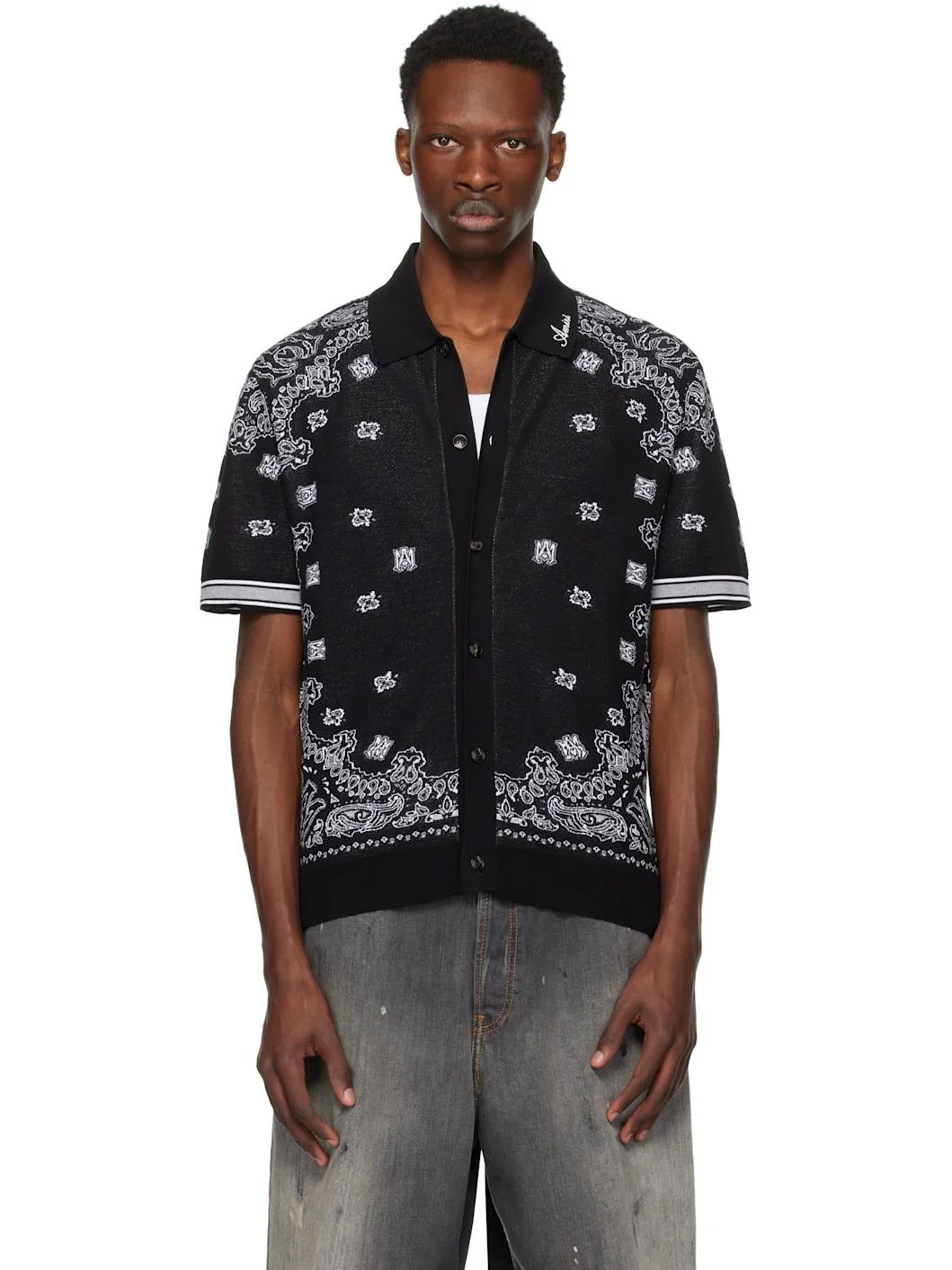 Black Bandana Polo - 1