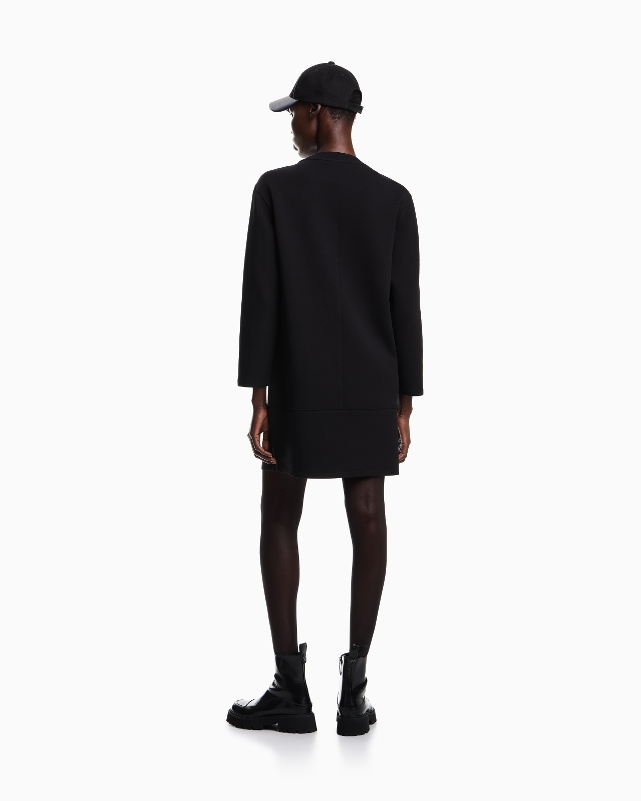 DOUBLE JERSEY CREW-NECK DRESS - 3