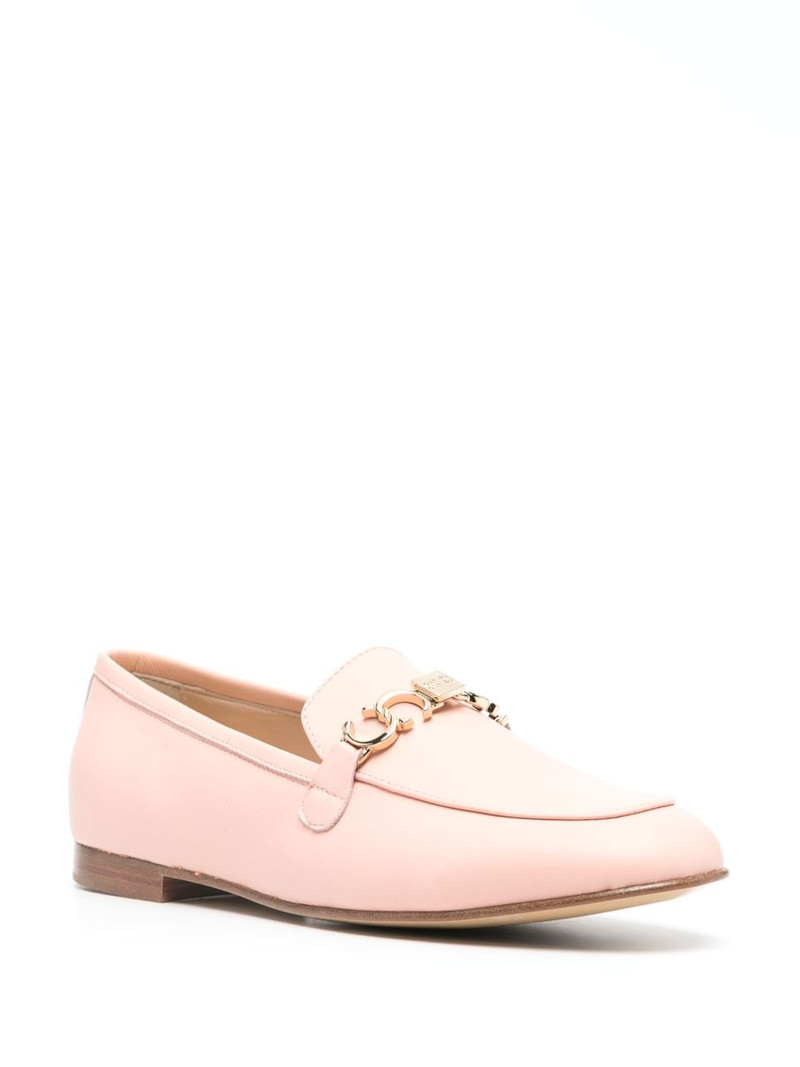 CASADEI logo plaque leather loafers outlook