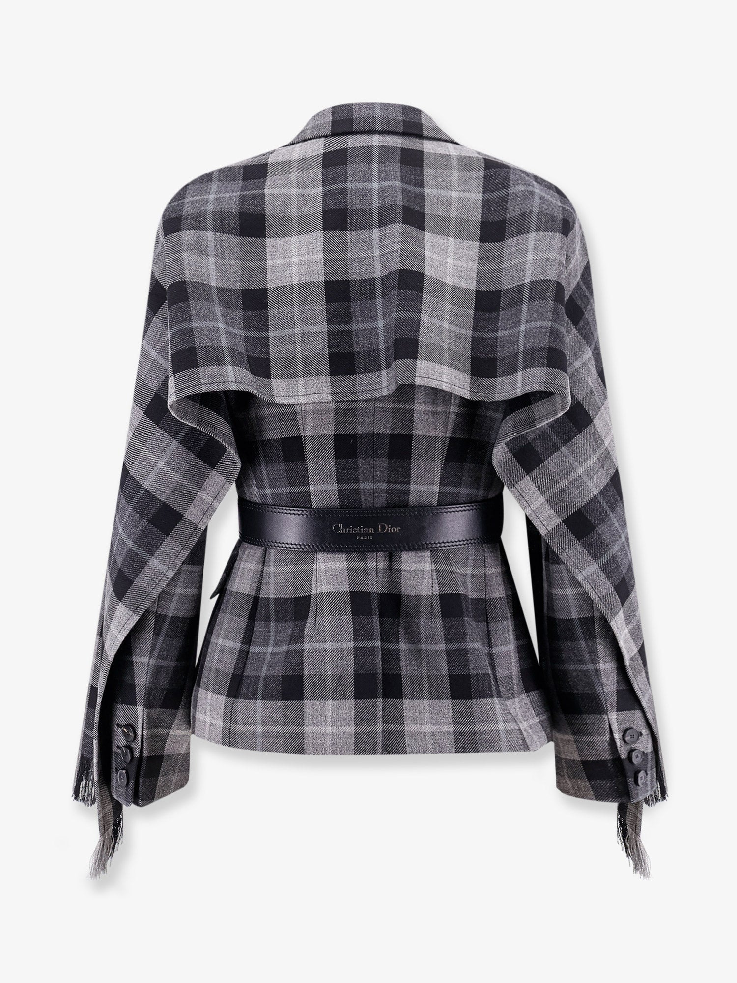 Dior Madras Blazer With Belt And Removable Scarf - 2