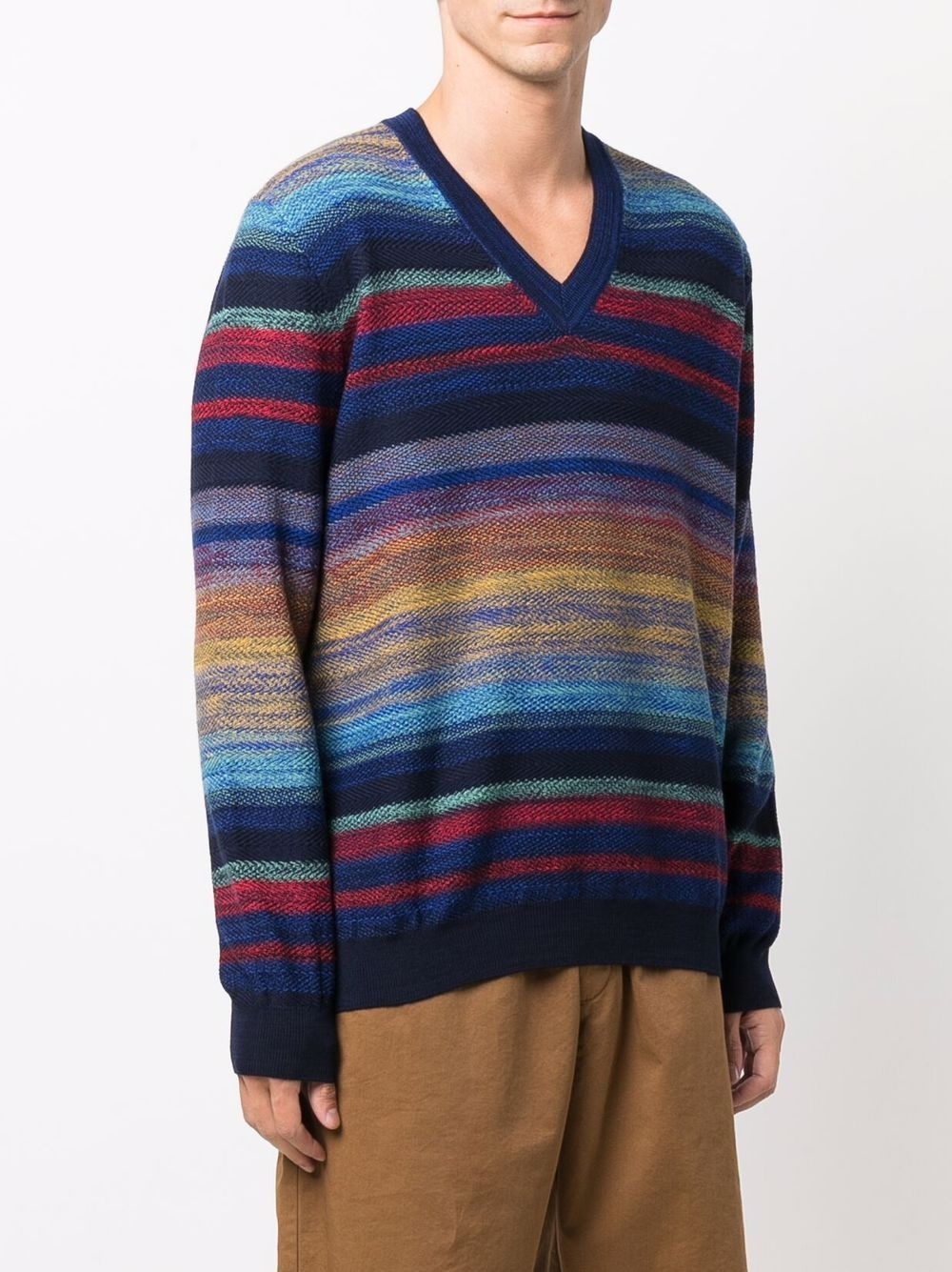 striped knitted jumper - 3