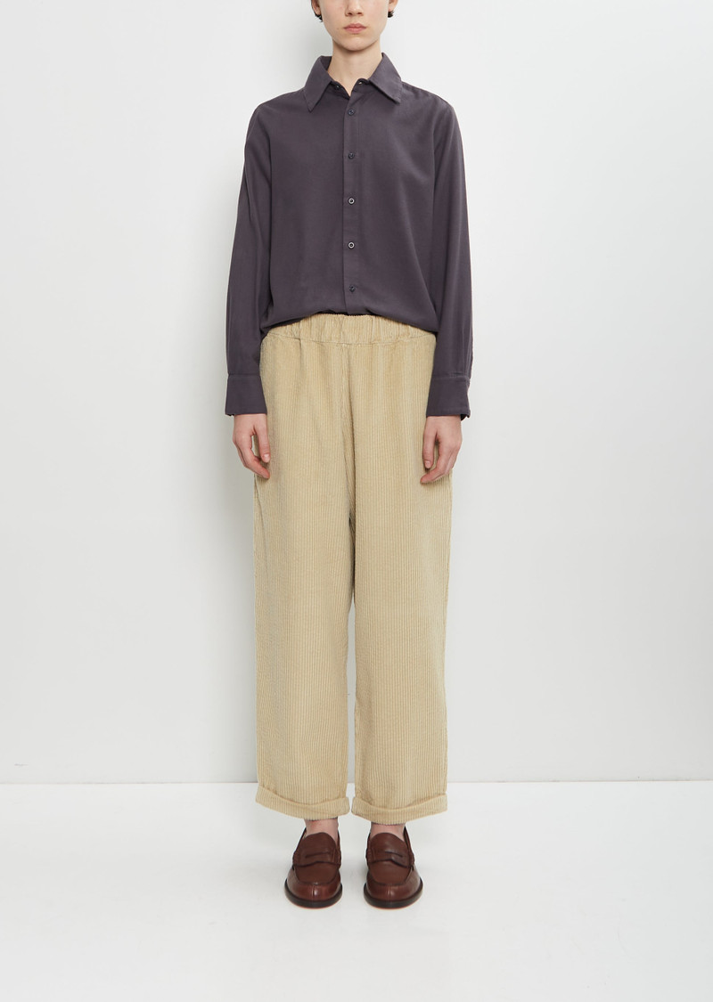Paride Cotton Velvet Pant — Cemento 1