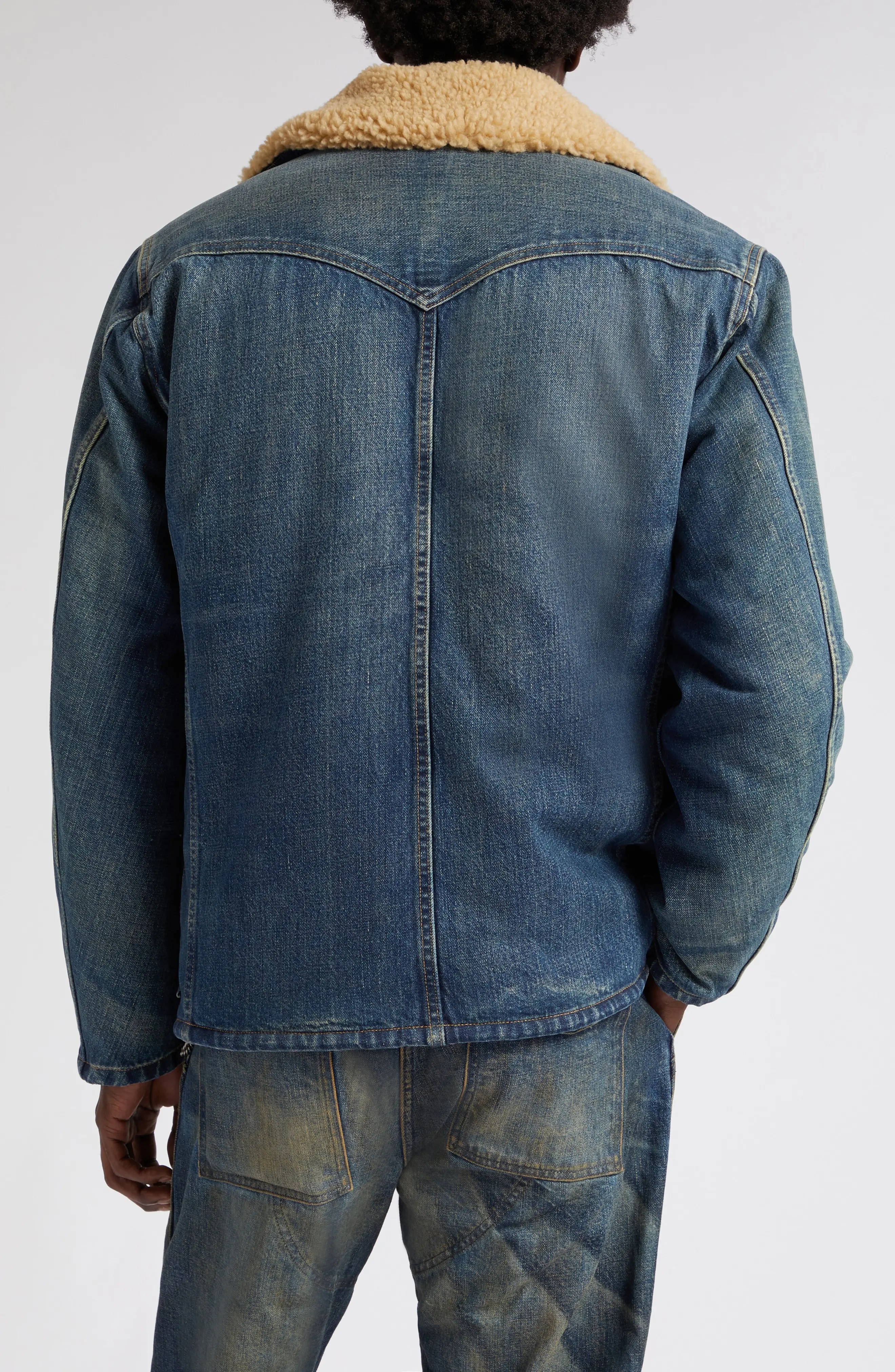 希少 RRL Fleece-Paneled Denim Jacket 希少 RRL Fleece-Paneled Denim Jacket 希少 RRL Fleece-Paneled Denim