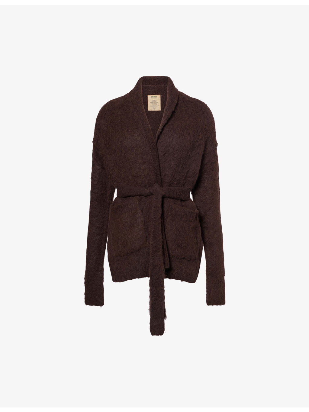 Bushed Belted Stretch-Wool Cardigan - 1