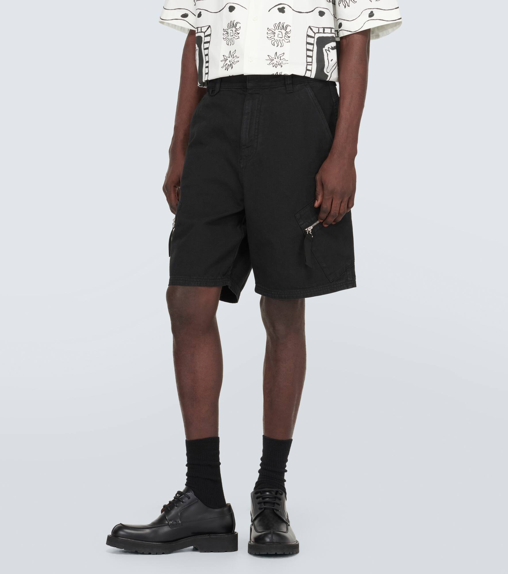 Le Short Marrone cotton cargo shorts - 3