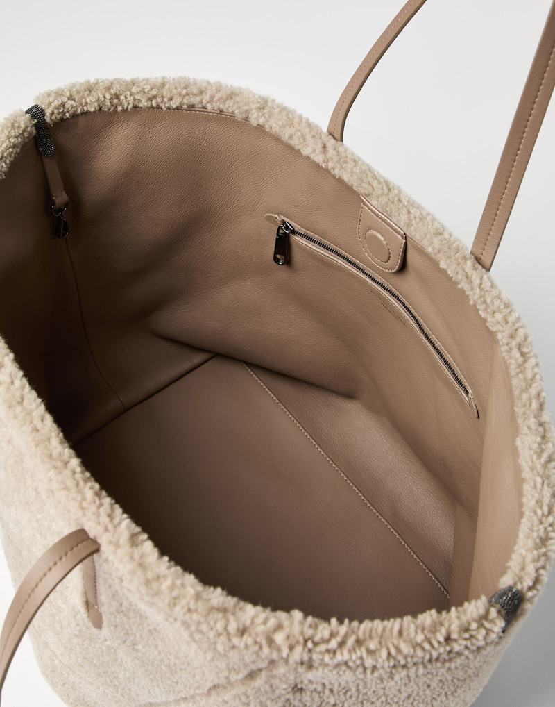 BC Duo bag in curly shearling with monili 5