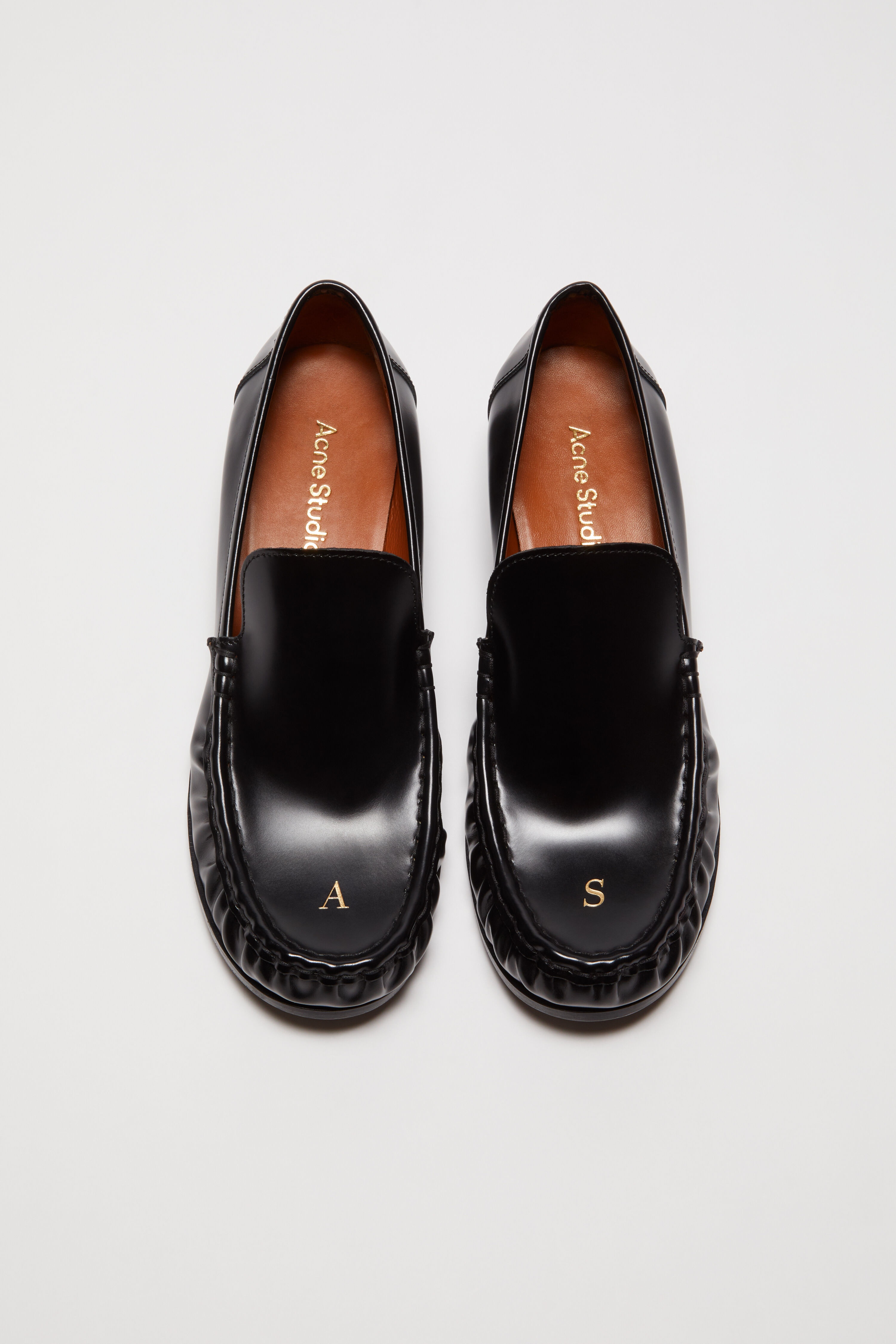 Leather loafers - Black - 3