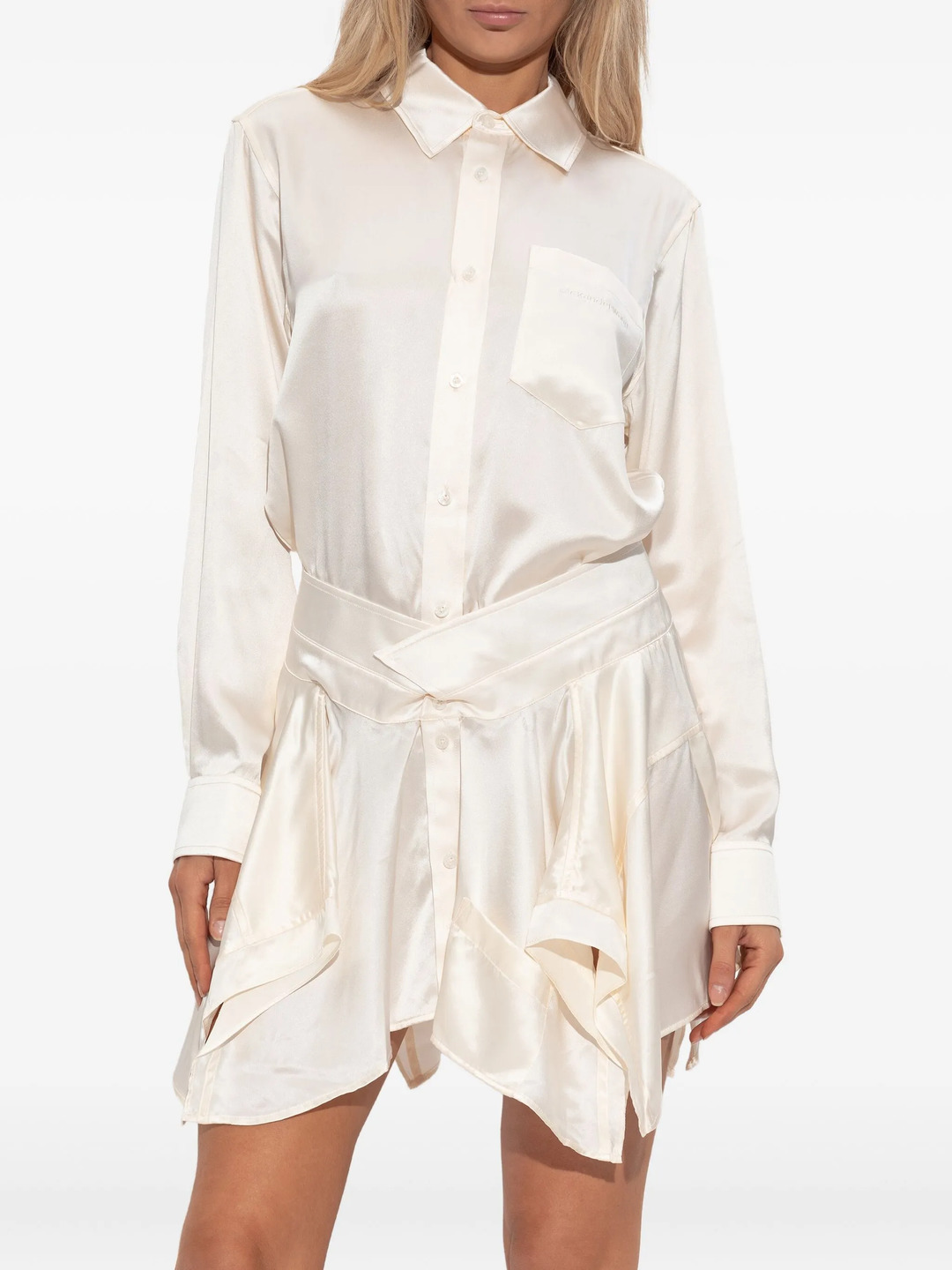 Cut Off Double Shirt Dress - 3