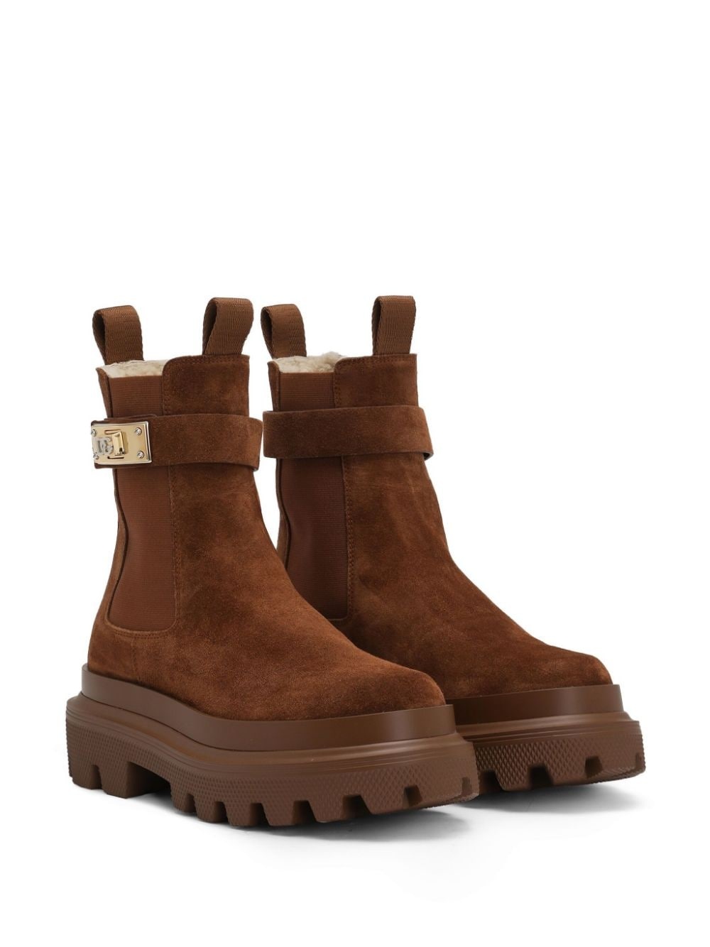 branded-strap ankle boots - 2