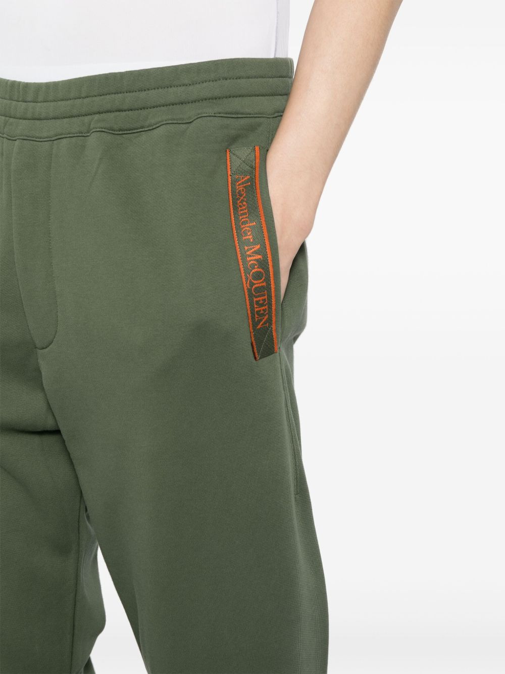 slim-fit cotton track pants - 5