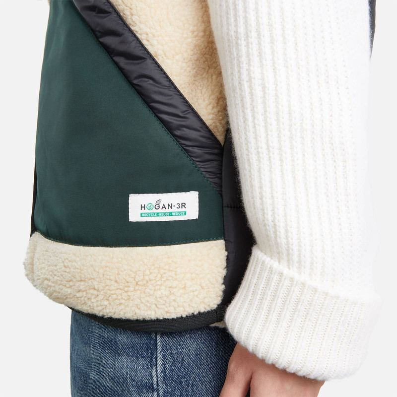 Bimaterial Gilet Beige 9