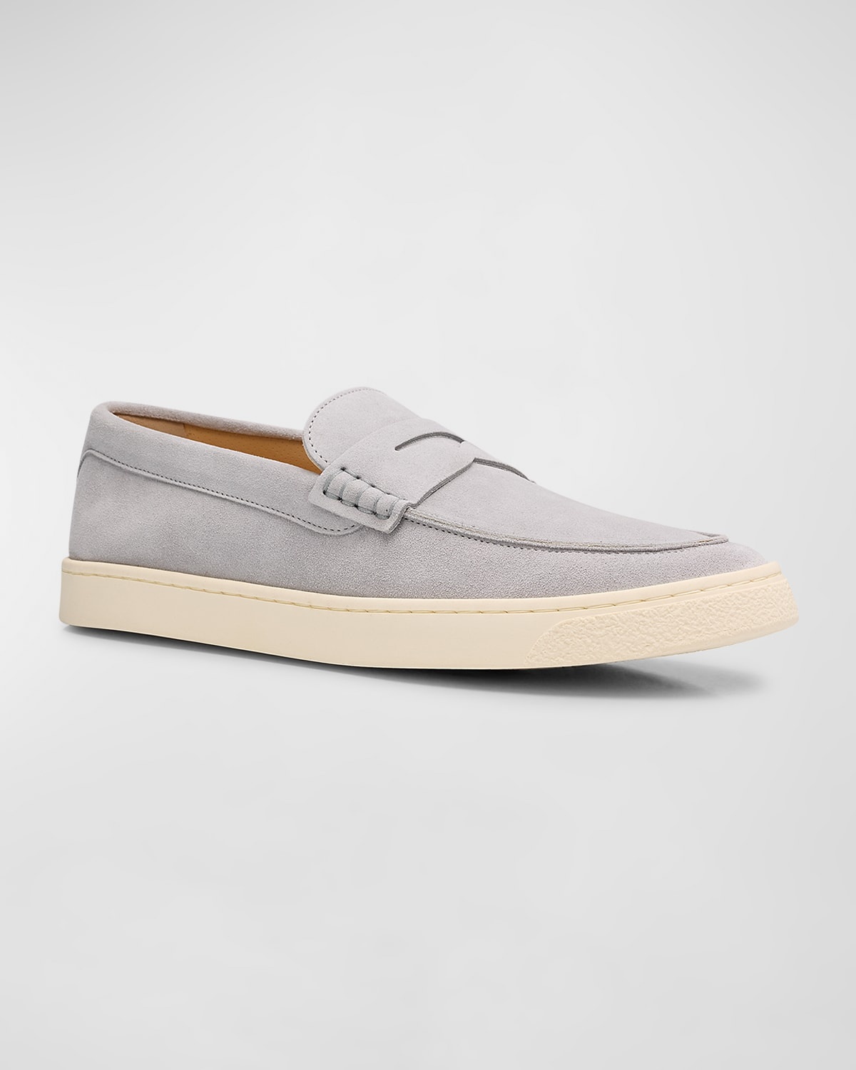 Men's Suede Moccasin Penny Loafers - 3