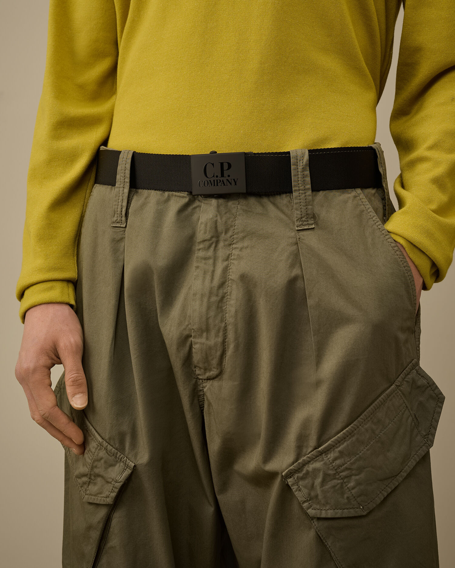 Double Color Tape Logo Belt - 3