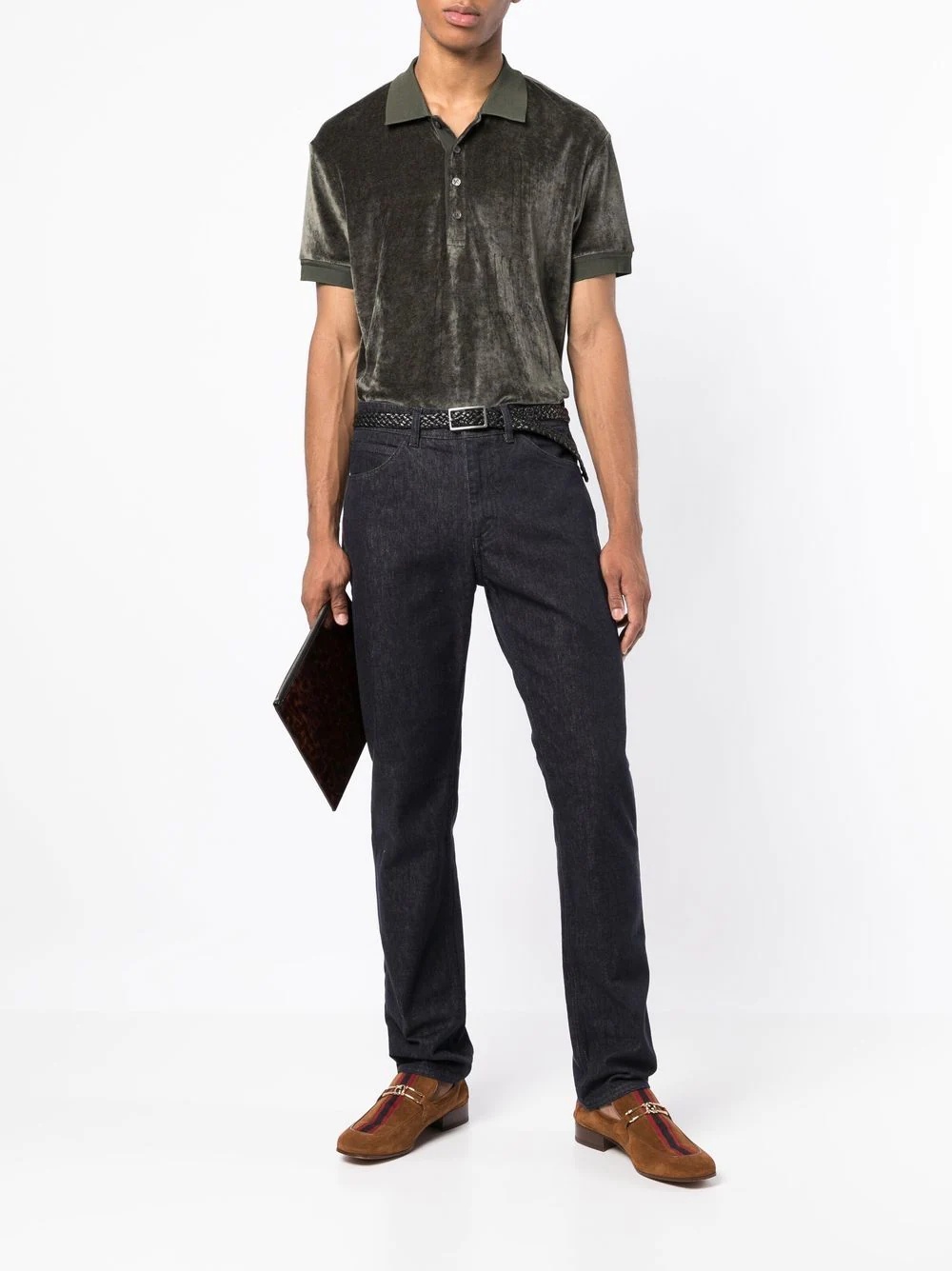 Gancini-patch straight-leg jeans - 2