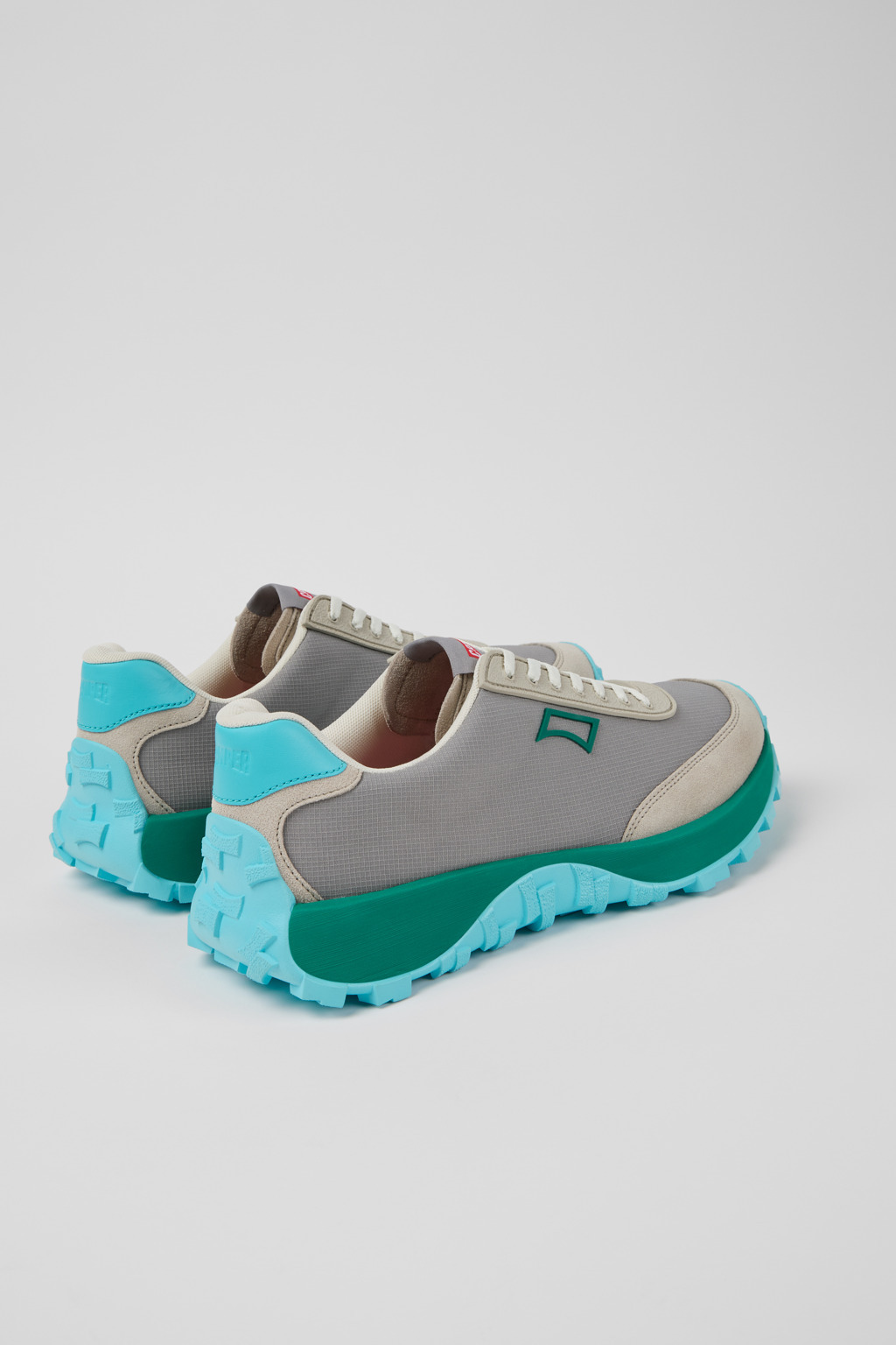 Multicolor Recycled PET and Nubuck Sneakers for Men. - 3