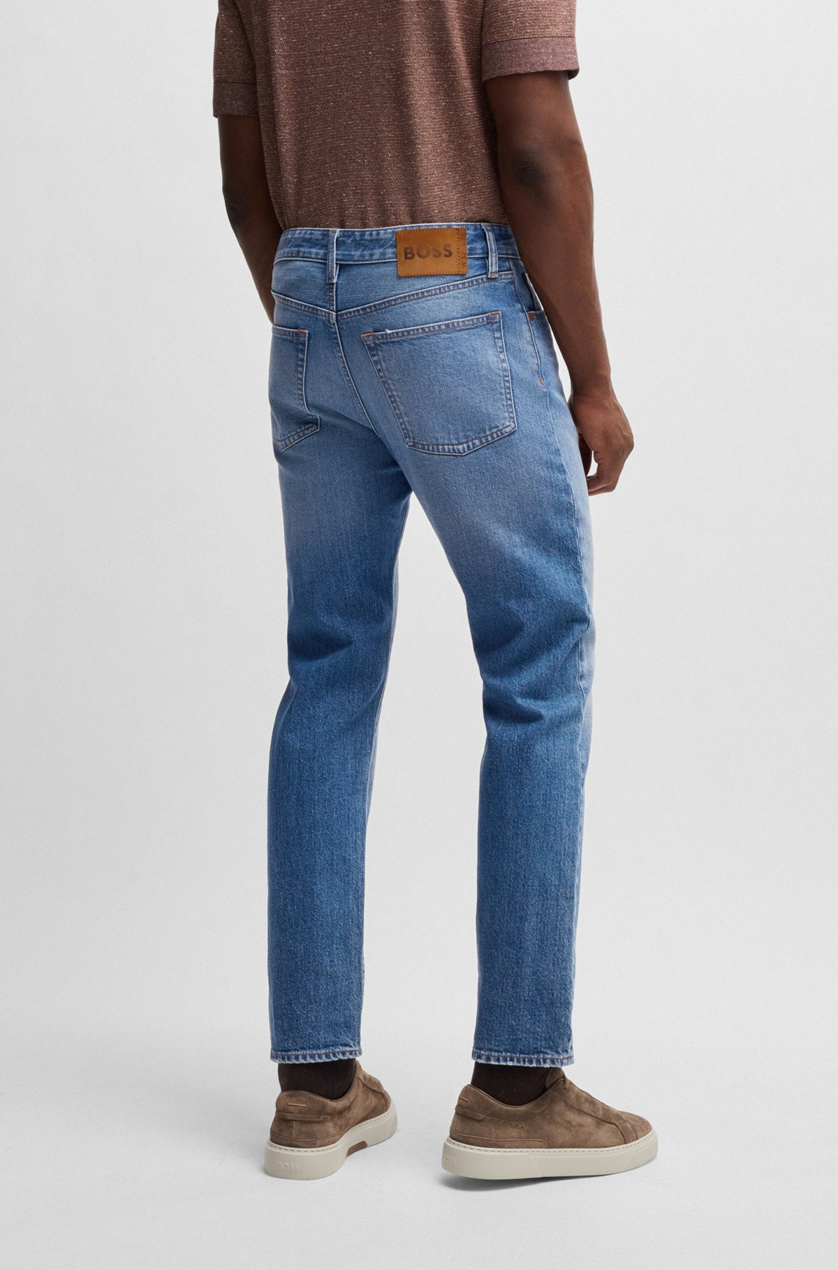 CLASSIC-FIT JEANS IN BLUE COMFORT-STRETCH DENIM - 4