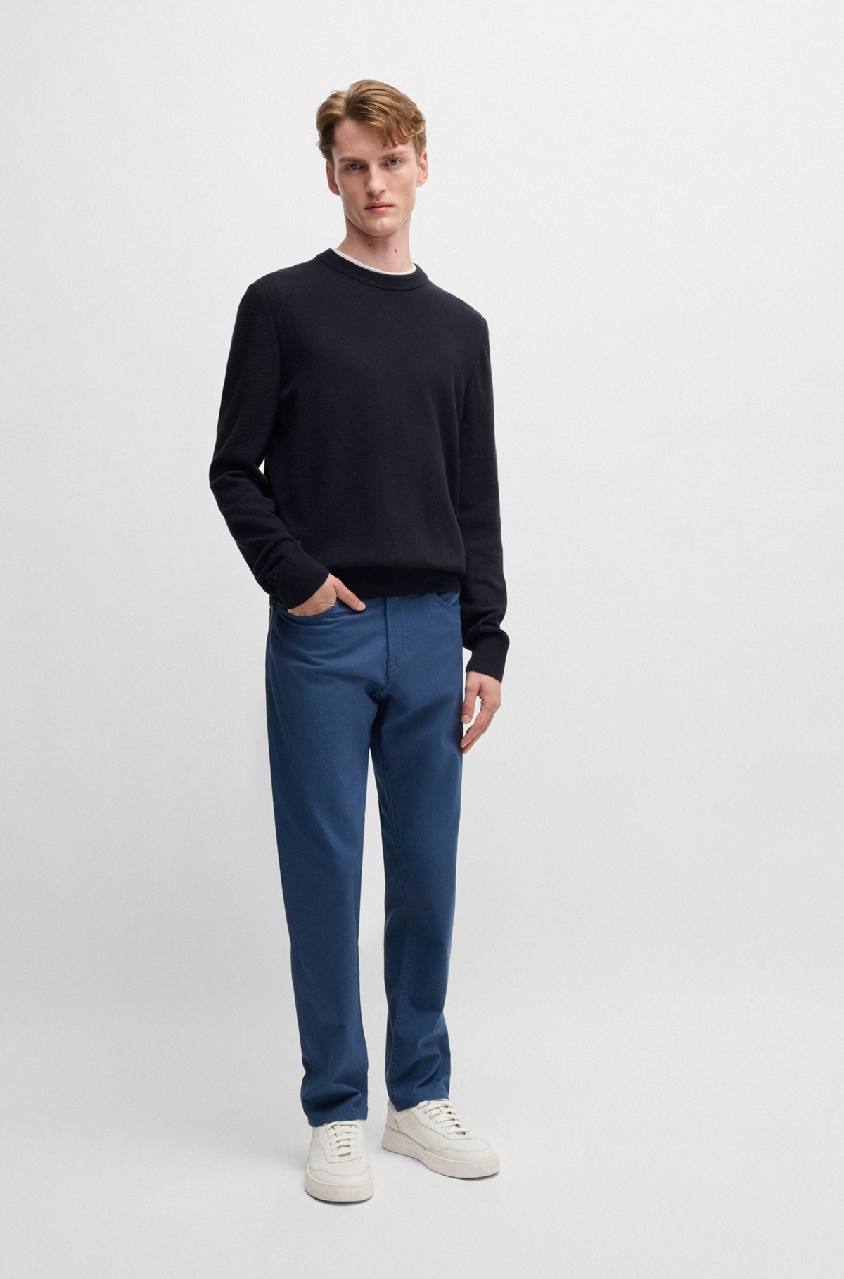 MICRO-STRUCTURED SWEATER IN COTTON - 4