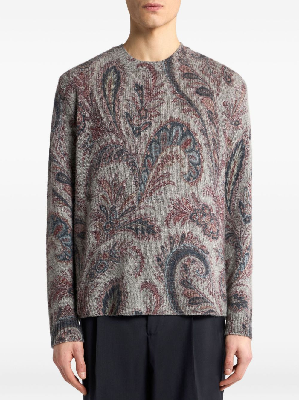 paisley-jacquard sweater - 3