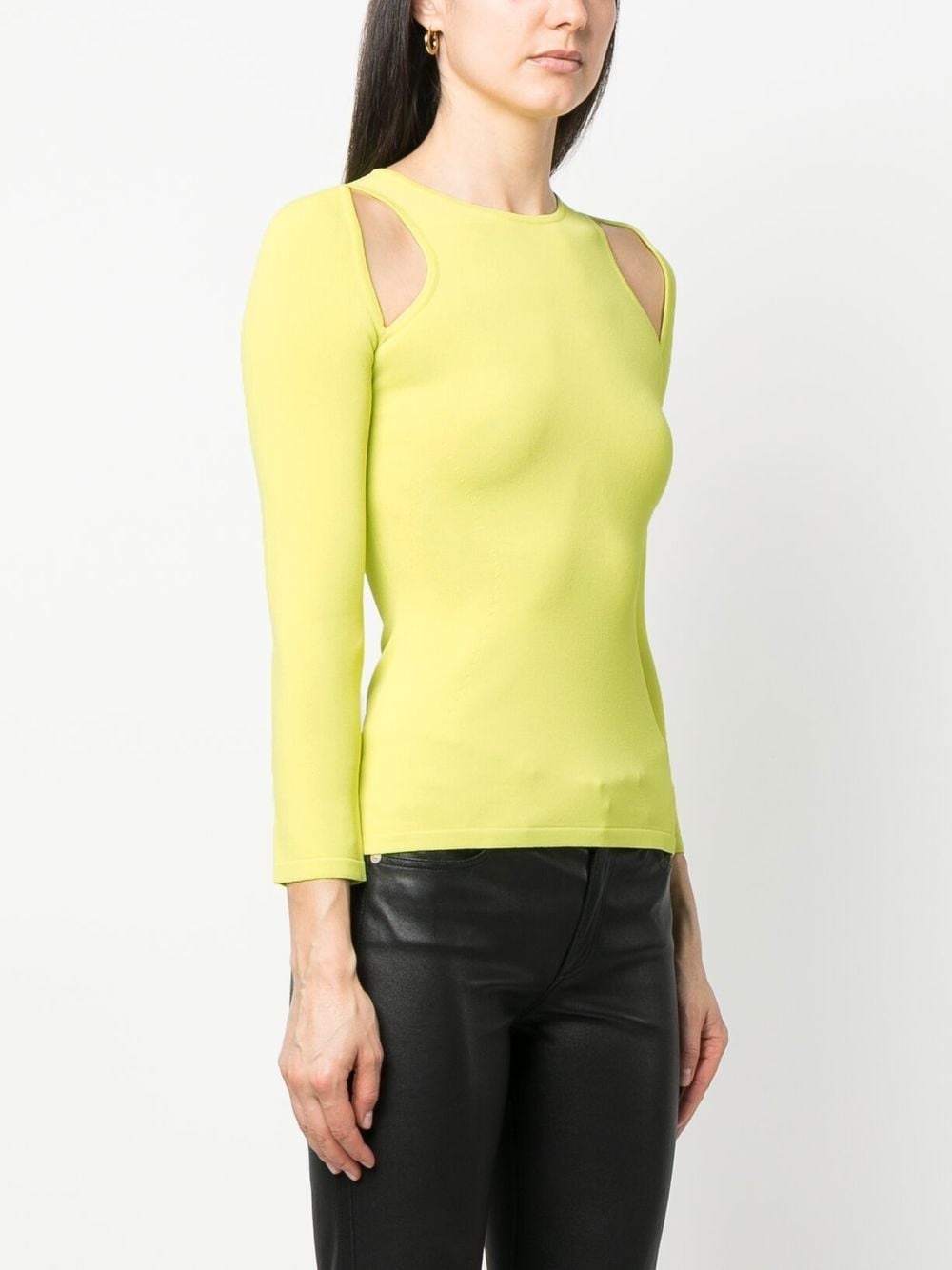 shoulder cut-out knit top - 3