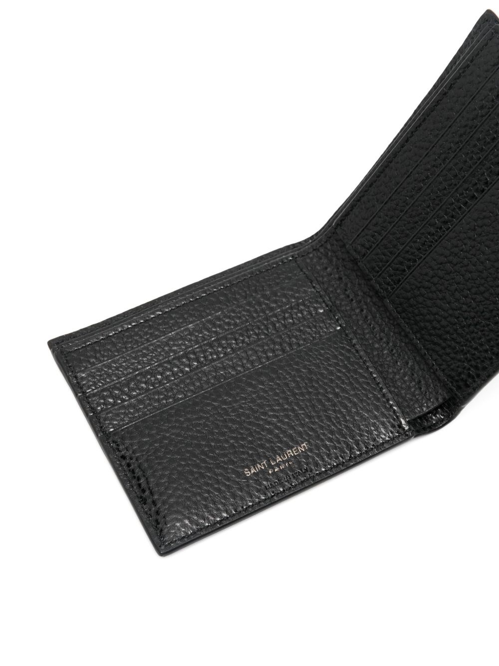 logo-plaque leather wallet - 3
