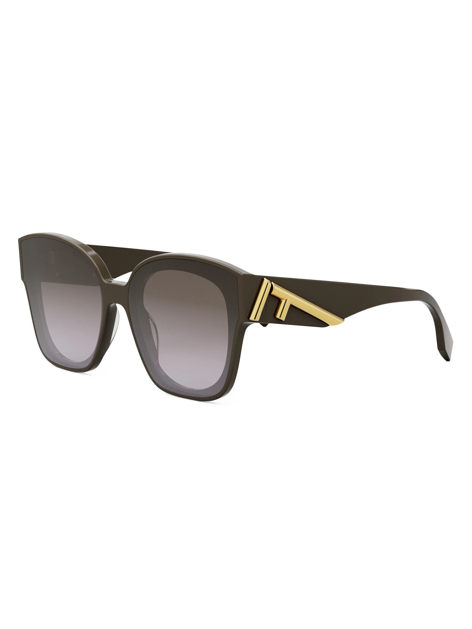 Women's Fendi First 63MM Square Sunglasses - Dark Brown Gradient - 1