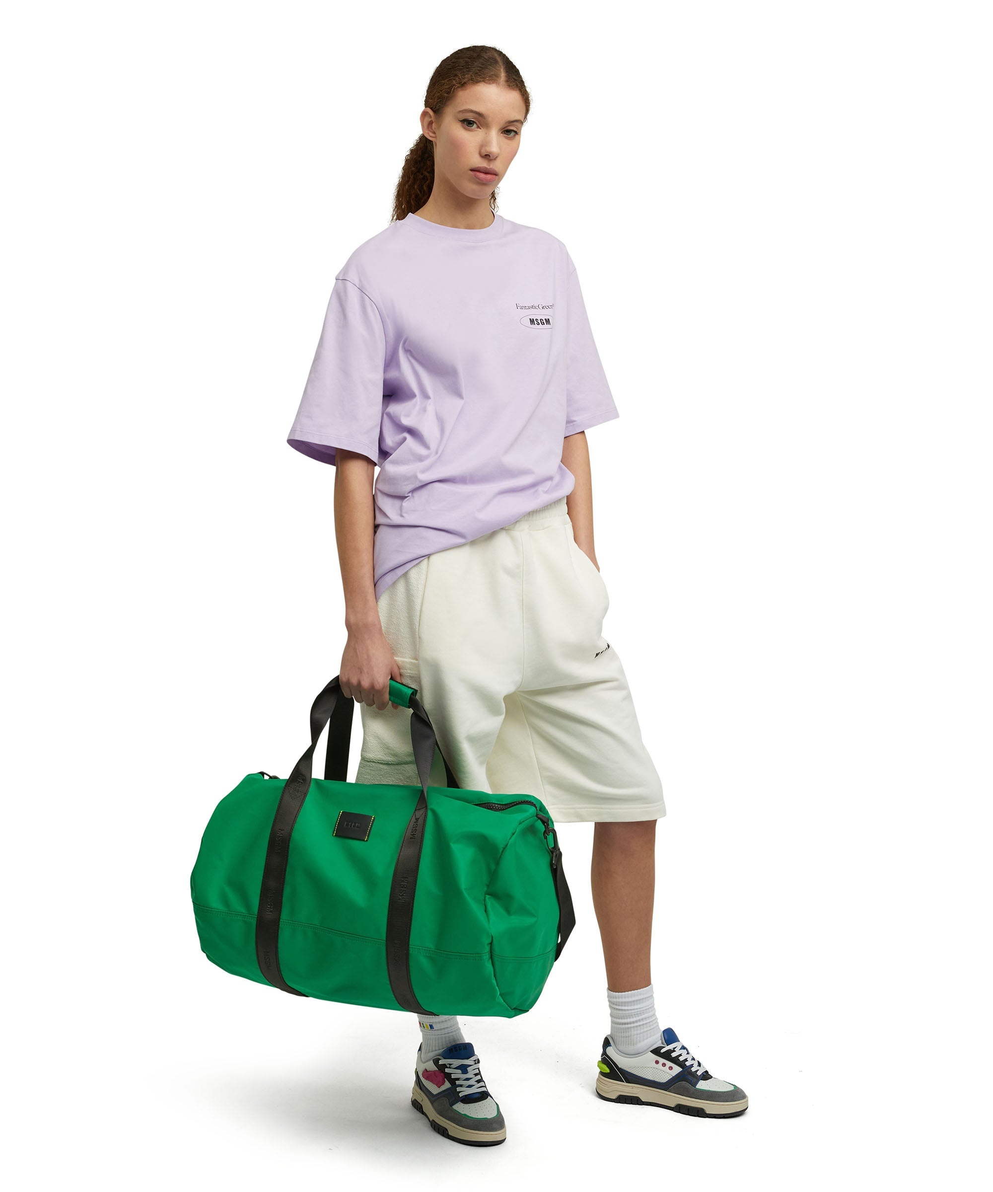 MSGM signature nylon duffle bag - 6