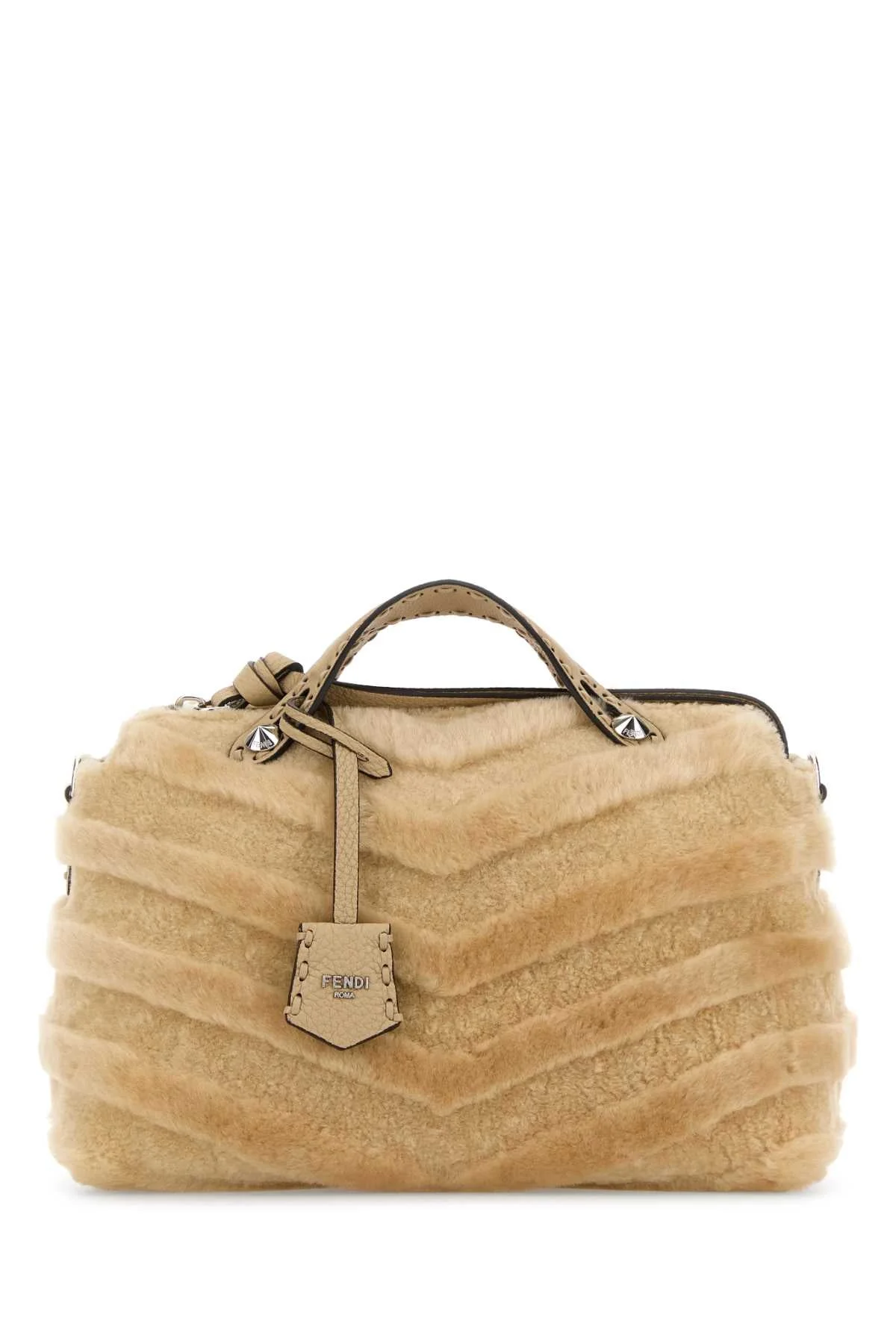 Fendi Women Beige Shearling Medium By The Way Handbag - 1
