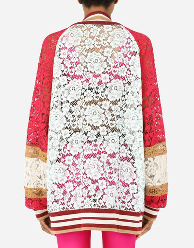 Dolce & Gabbana Lace bomber jacket with contrasting trims outlook