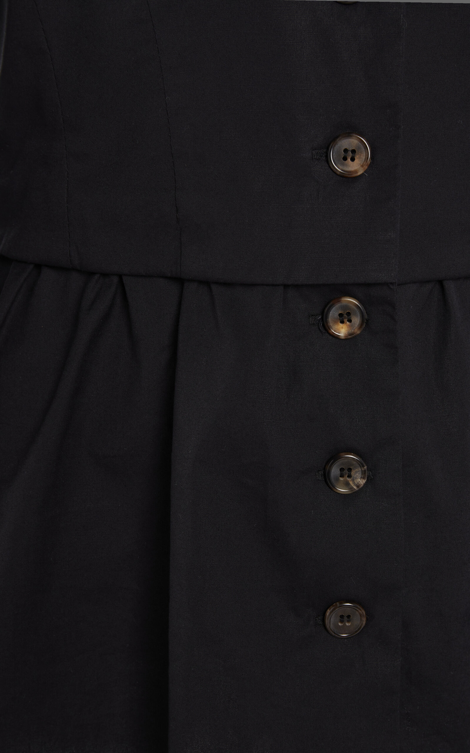 Stretch-Cotton Corset Shirt black - 4