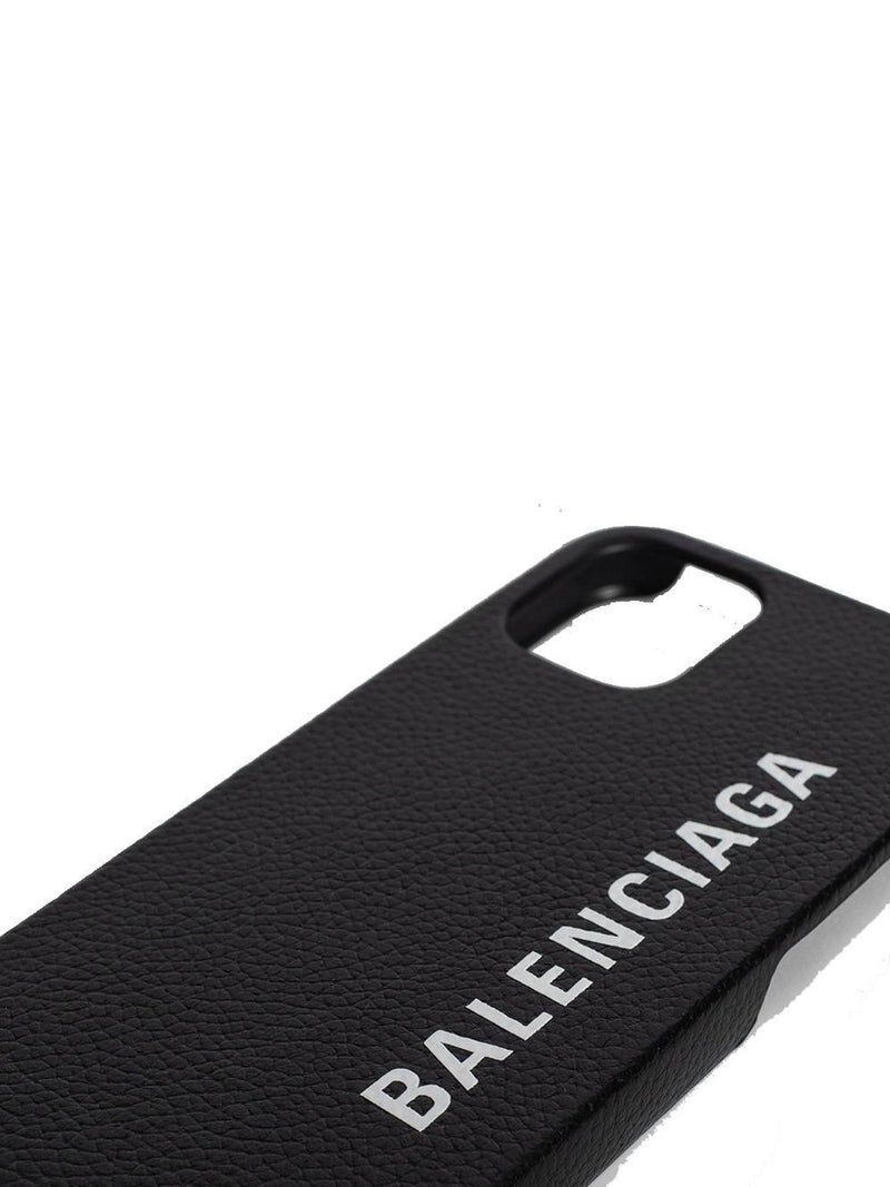 BALENCIAGA Logo Cash Card iPhone 12 Case Black - 2