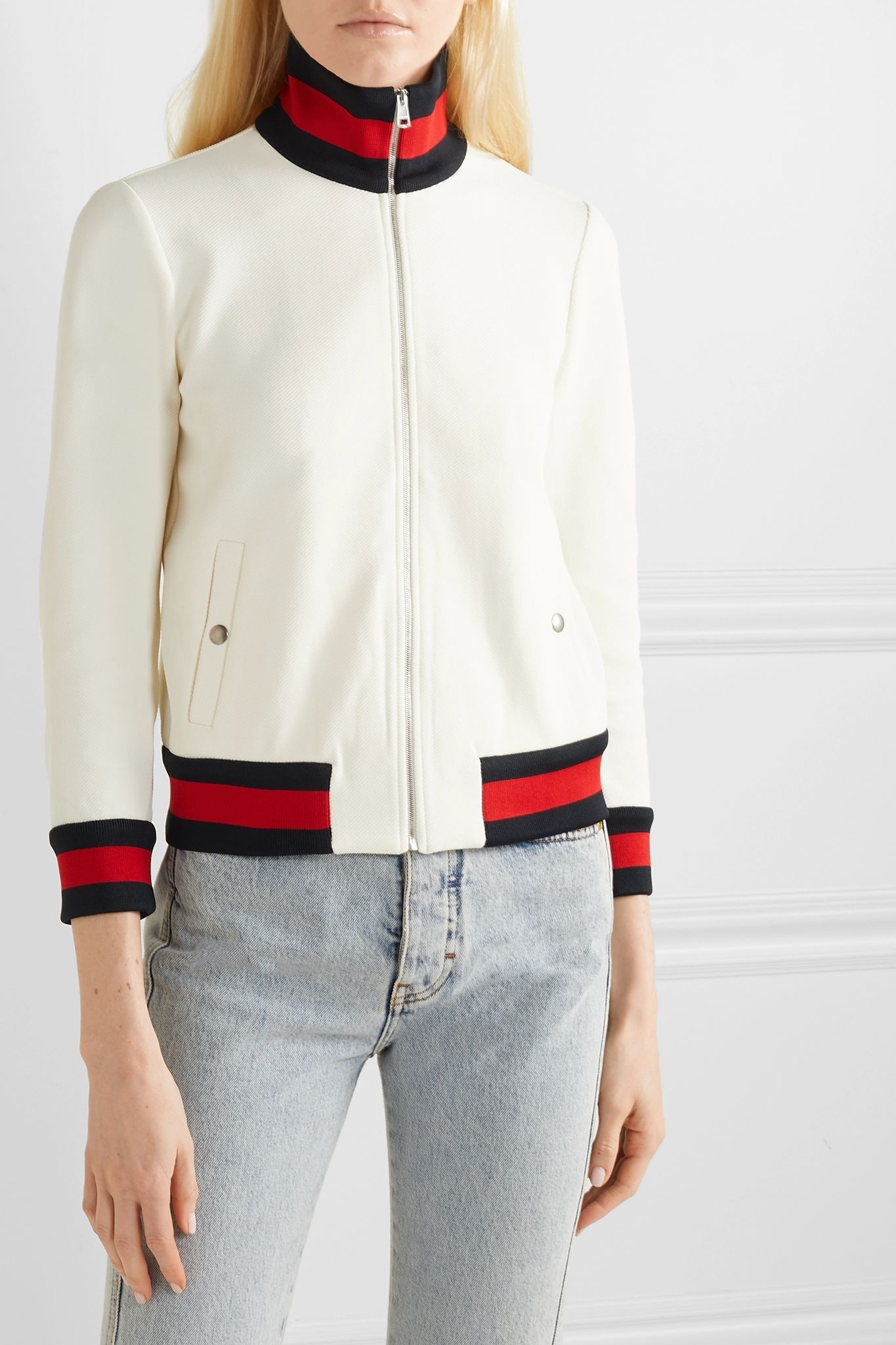 Striped twill bomber jacket - 3